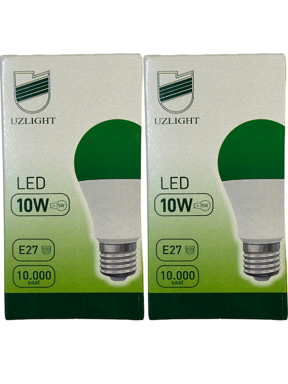 Uzlight 10W(75W) 8200K (Yeşil Işık) E27 Duylu Led Ampul (2 Adet)