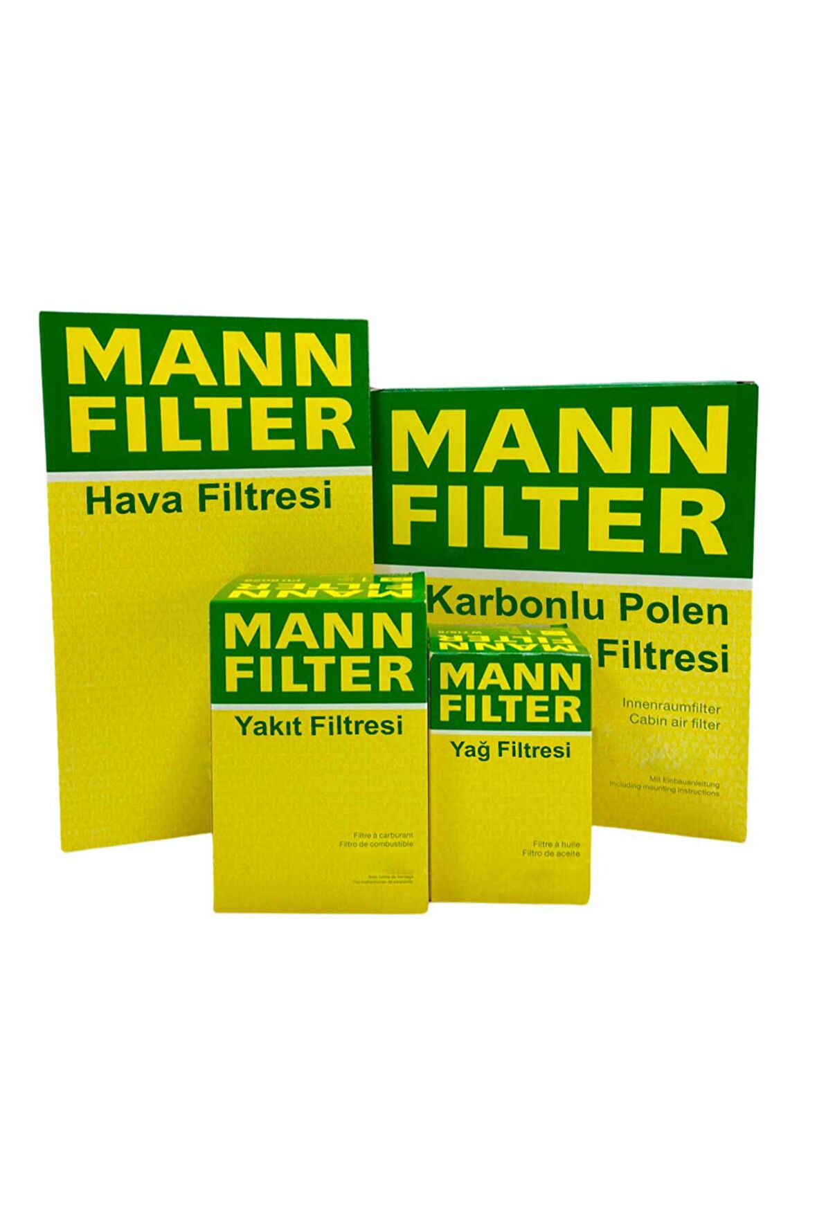 Volvo S40 1.6 D2 Dizel MANN Filtre Bakım Seti 2011-2012 Hava+Yağ+Yakıt+Karbonlu Polen