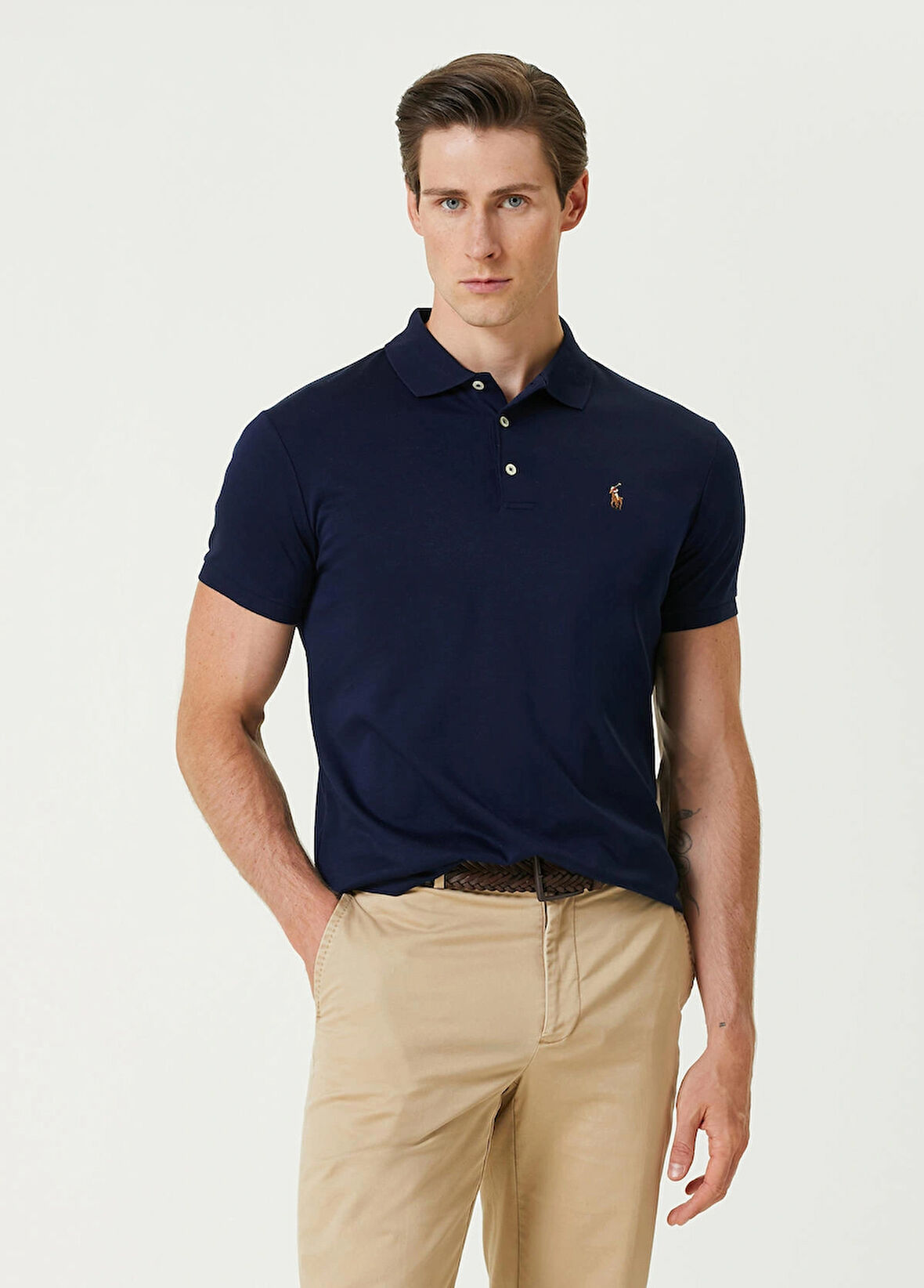 Polo Ralph Lauren Lacivert Polo Yaka T-Shirt