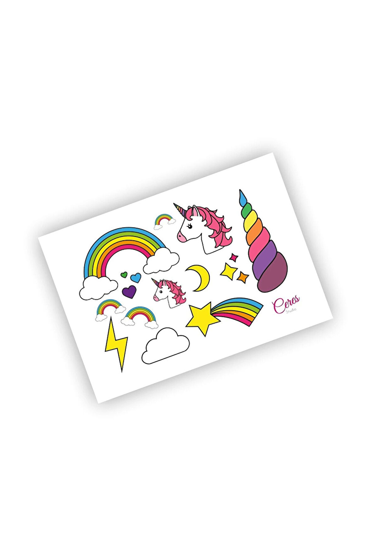 Unicorn Sticker Etiket 17 Adet Etiket
