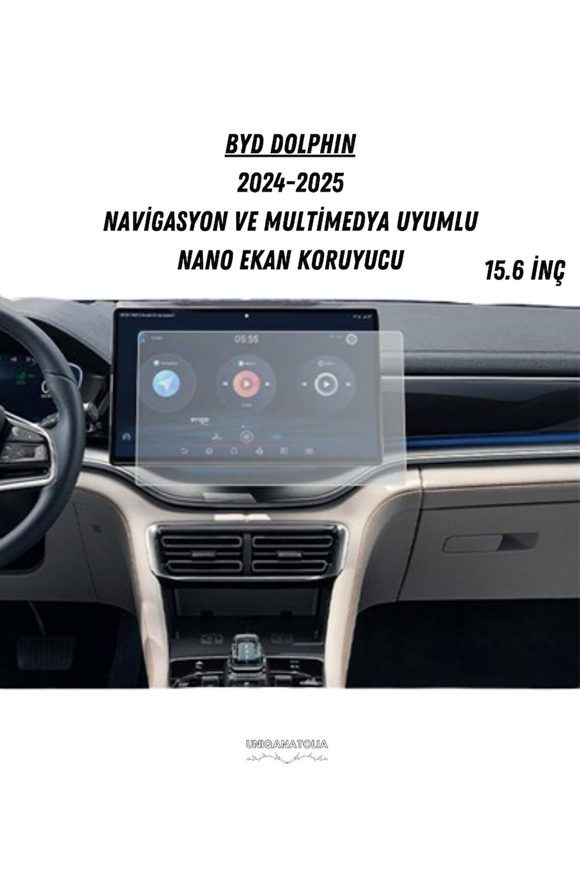 BYD DOLPHIN 2024-2025 Navigasyon ve Multimedya Uyumlu Nano Ekran Koruyucu