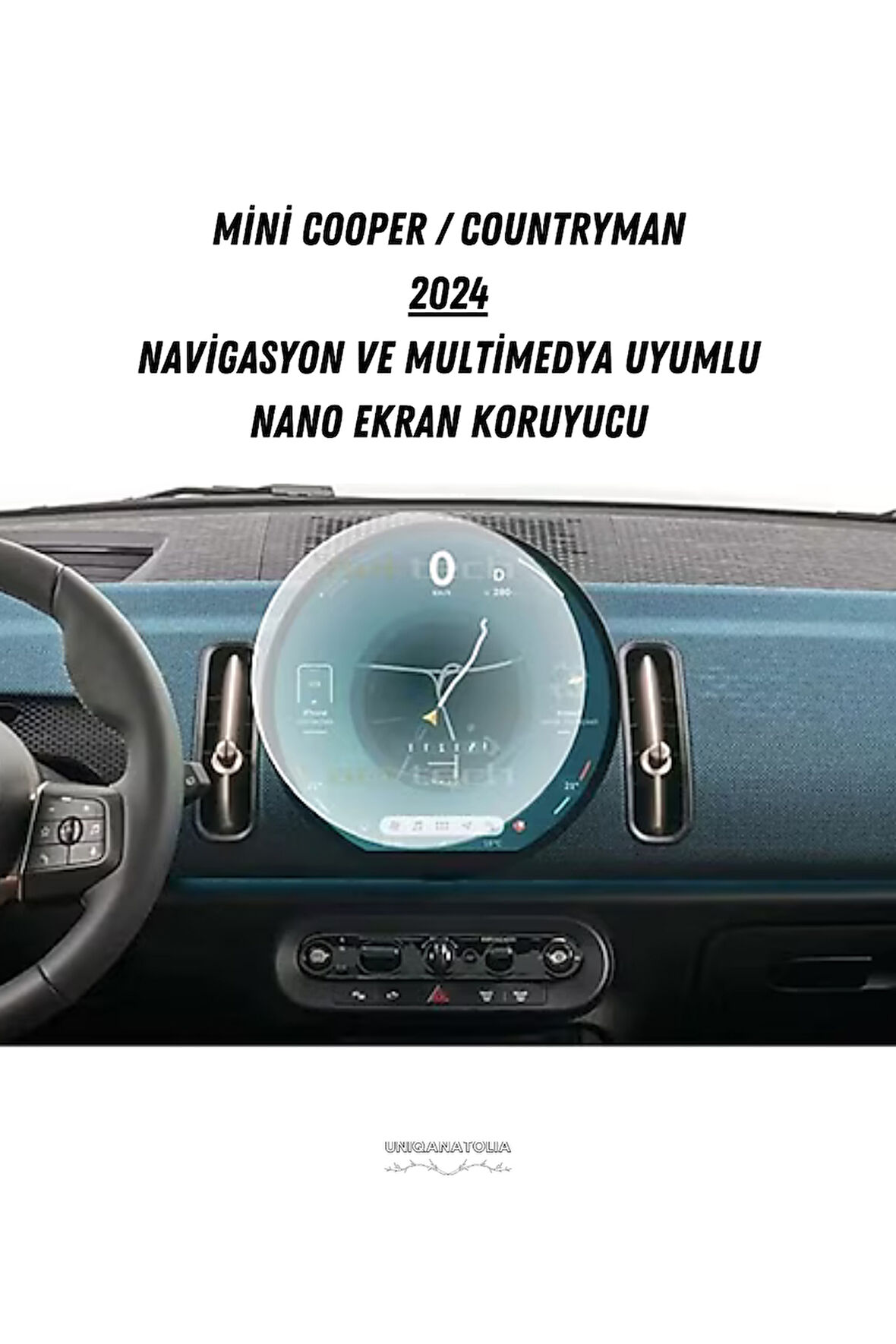 Mini Cooper/Countryman 2024 Navigasyon ve Multimedya Uyumlu Nano Ekran Koruyucu