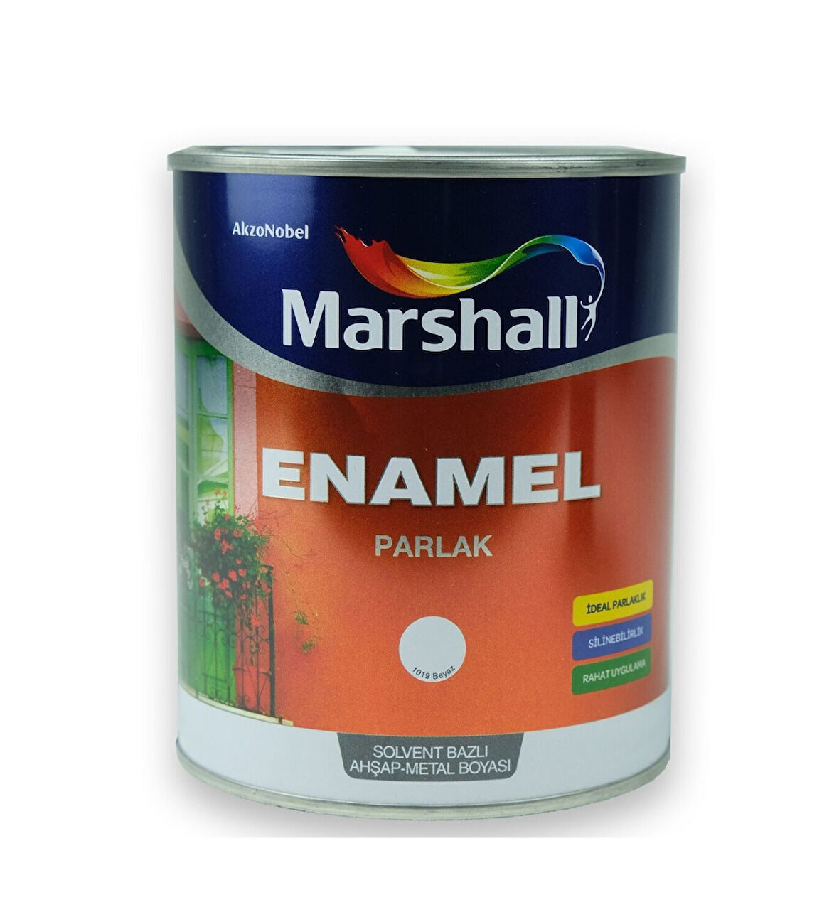 Enamel Parlak Ahşap Metal Boyası Parlak Beyaz 2,5 L