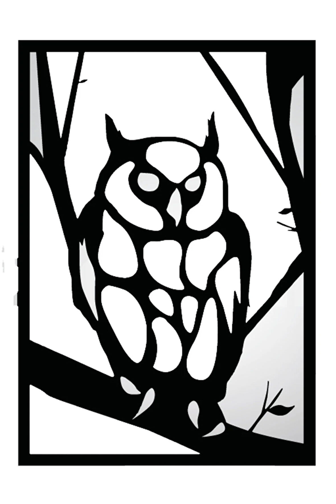 Gamlı Baykuş Duvar Dekor Sticker 27 x 49 cm