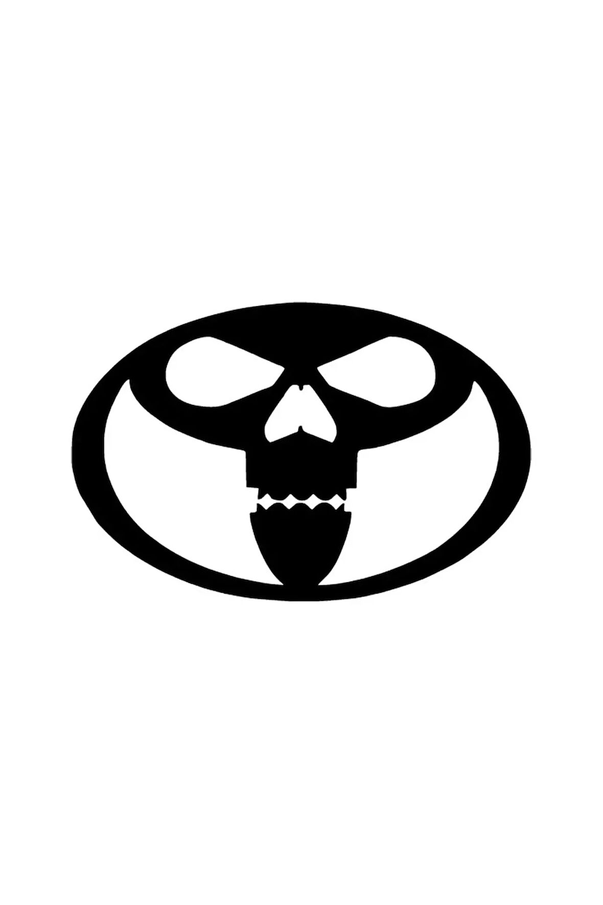 Toyota Kurukafa Sticker (Oto-Motor-Laptop-Duvar-Dekor) 10 x 6 cm