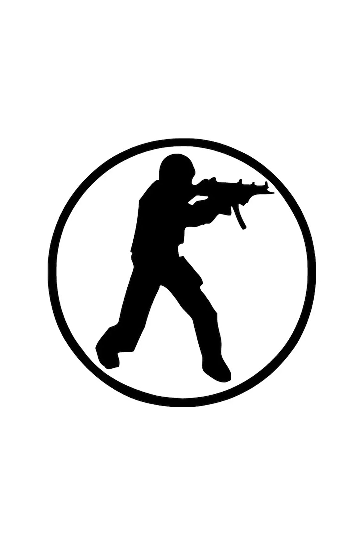 Counter Strike Sticker Oto Motor Laptop Duvar Folyo Sticker 10x10 Cm