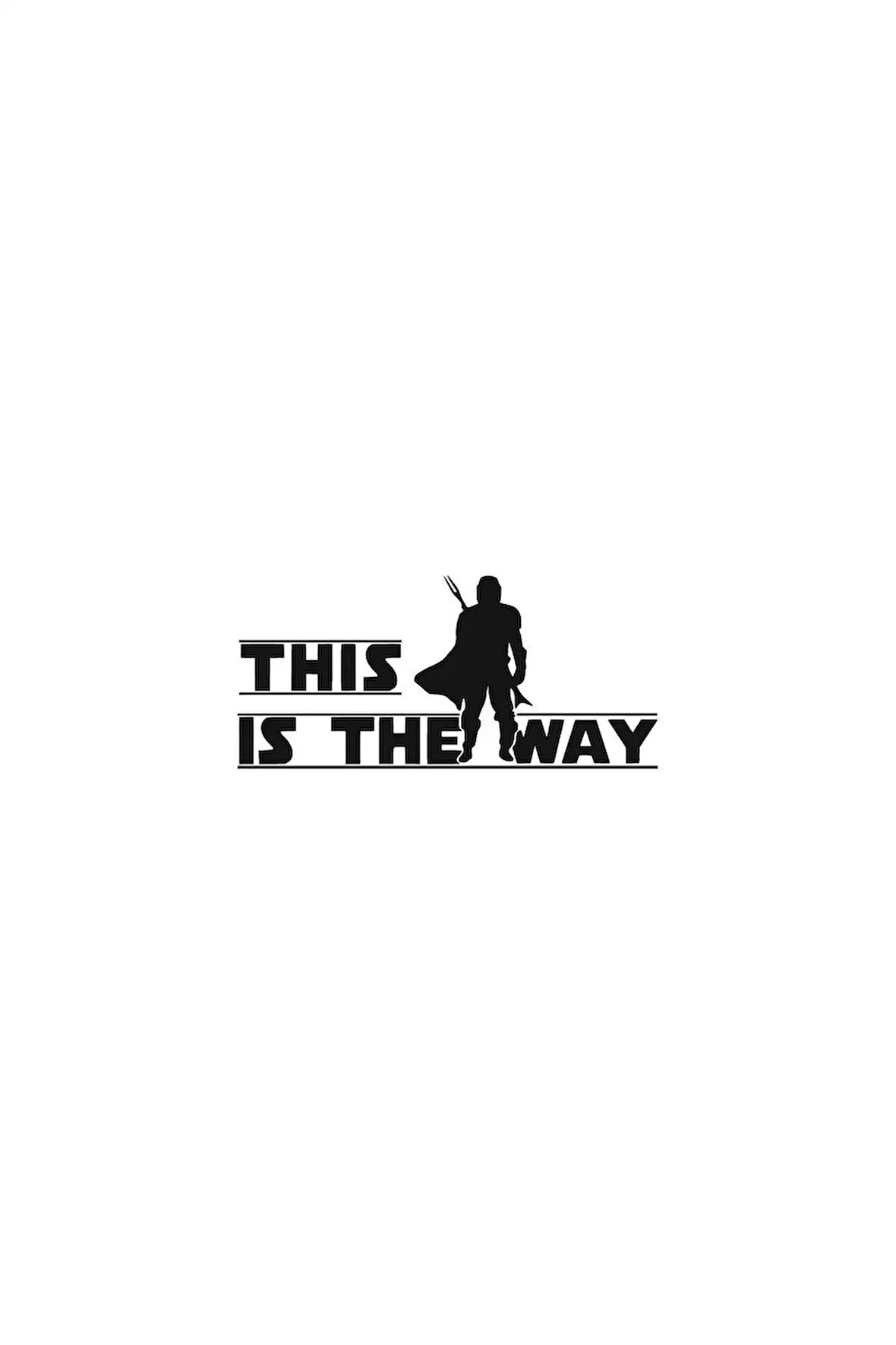 Star Wars This is the Way Sticker (Oto-Motor-Laptop-Duvar-Dekor) 10 x 5 cm