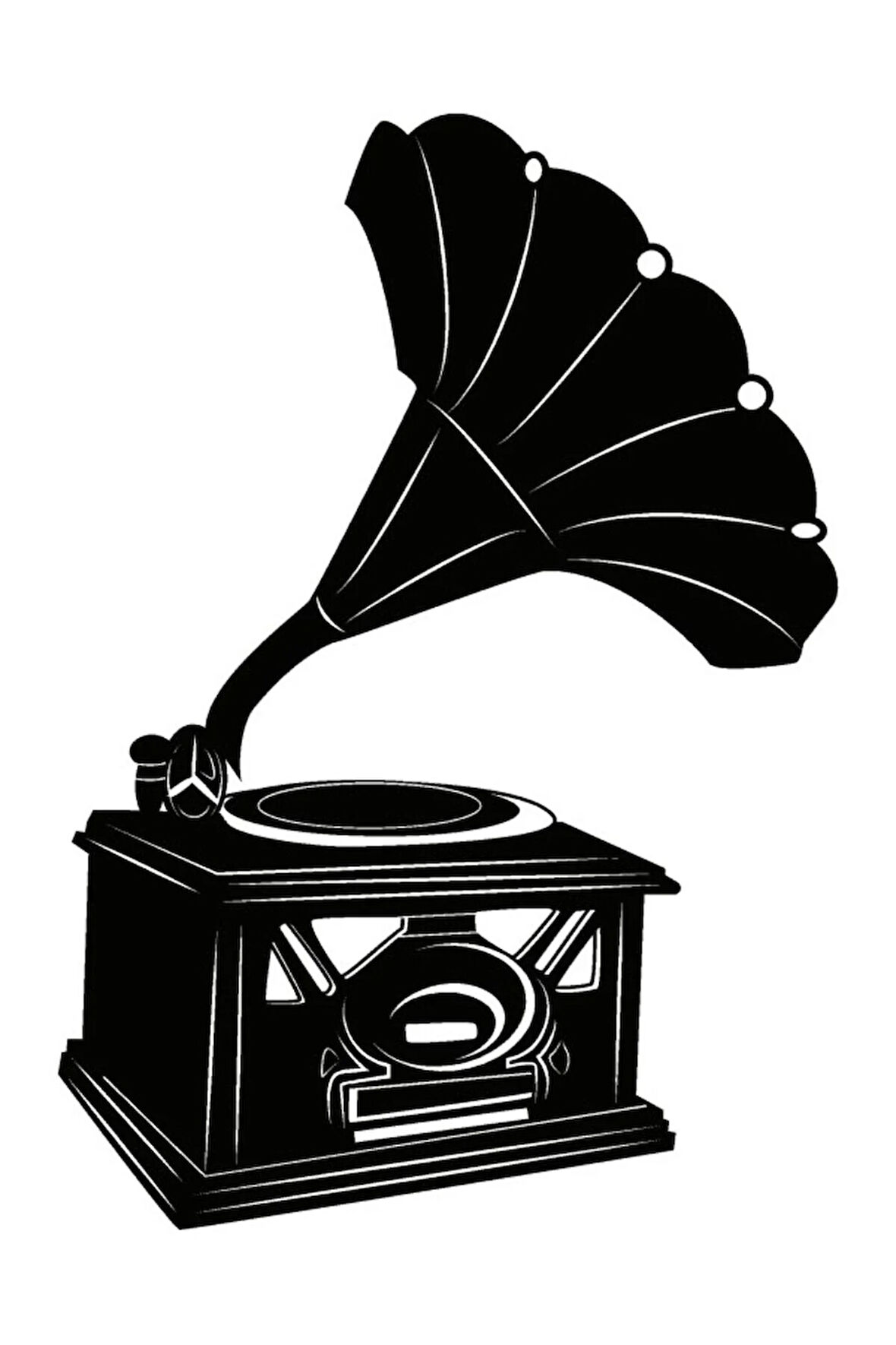 Nostaljik Gramofon (Oto-Motor-Laptop-Duvar-Dekor) 10 x 14 Cm