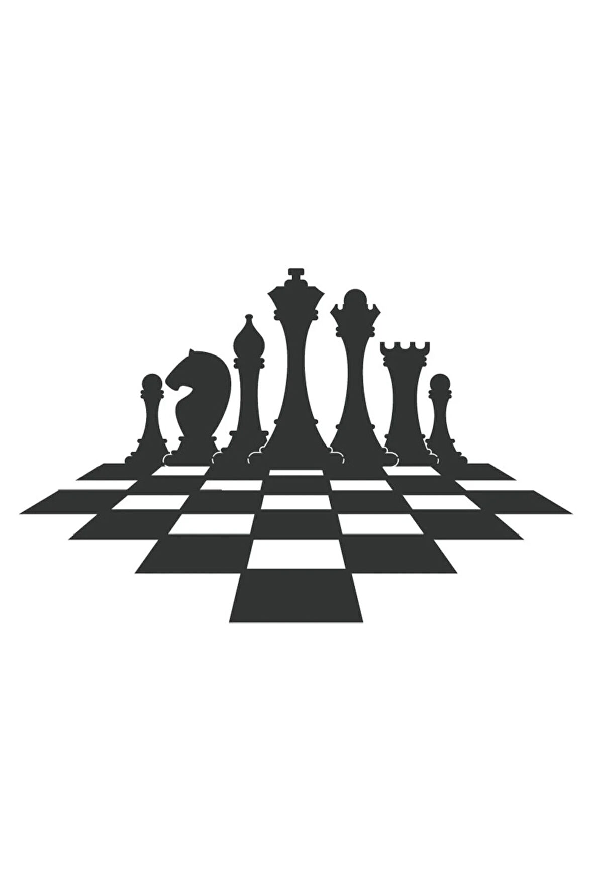 Satranç Temalı (Oto-Motor-Laptop-Duvar-Dekor) 10 x 6 Cm