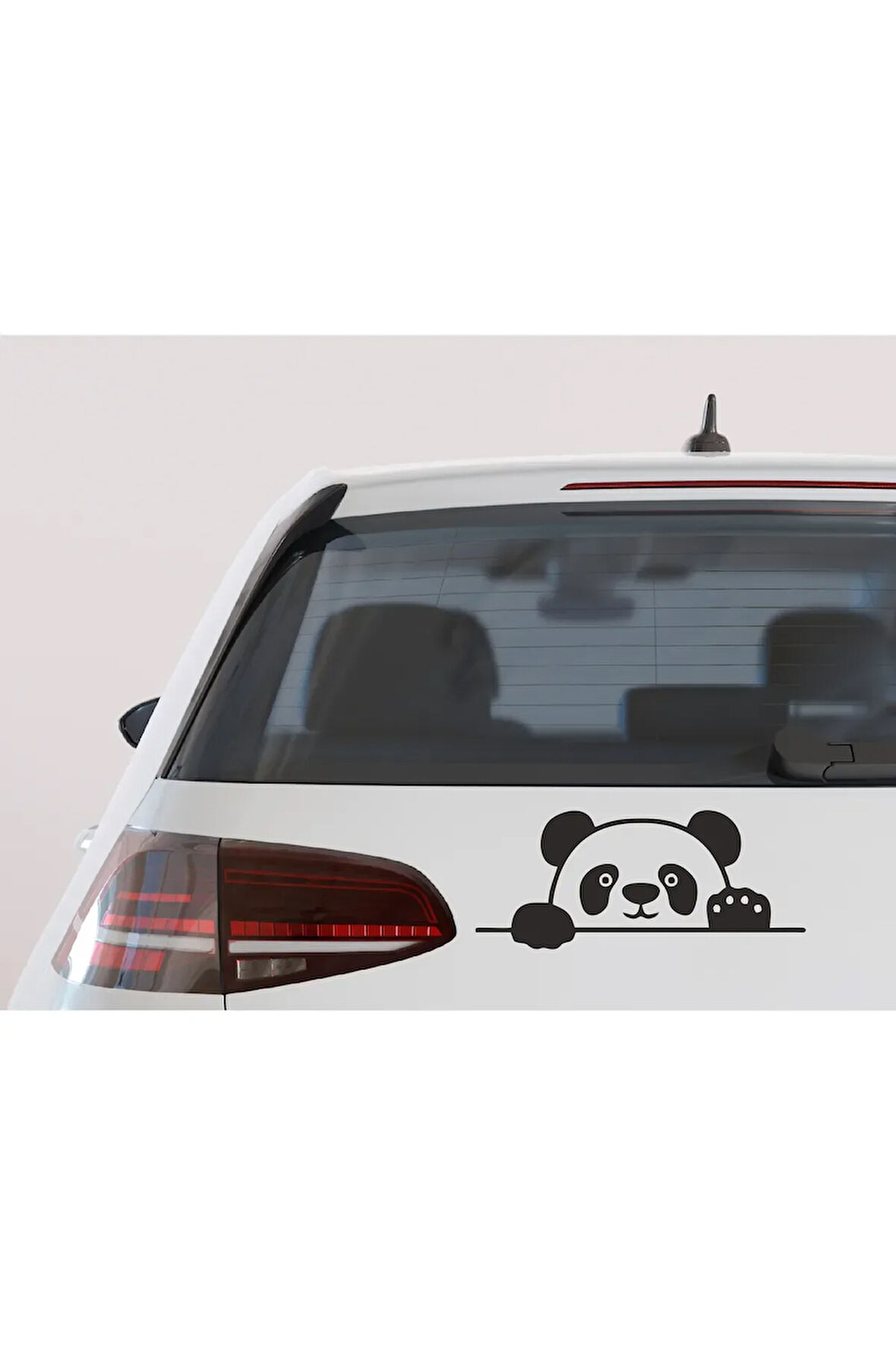 Panda Camdan Bakan Panda Oto Cam Yazısı 13x5 Cm Araba Arkası Sticker Oto Cam Sticker Yazı Modelleri