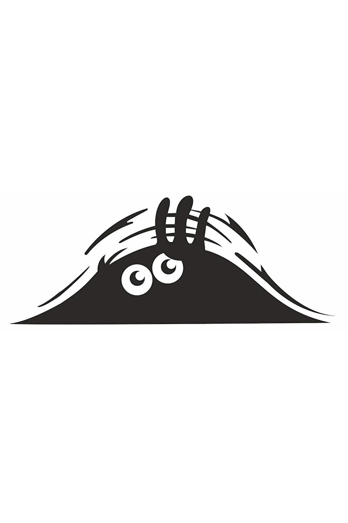 Bagajdan Bakan Gölge Göz Gözler Sticker 00656 35x14 Cm