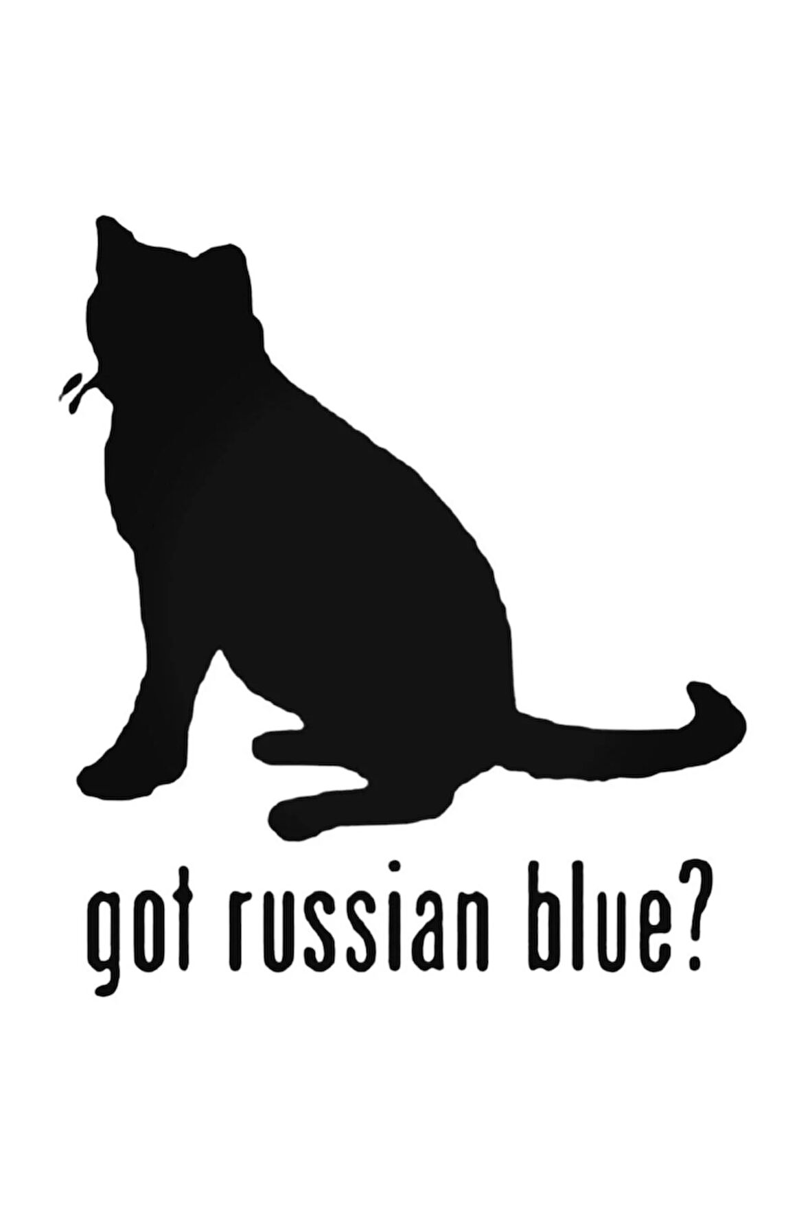 Got Russian Blue Cat Sticker Araba Oto Arma Duvar Çıkartma 20 Cm