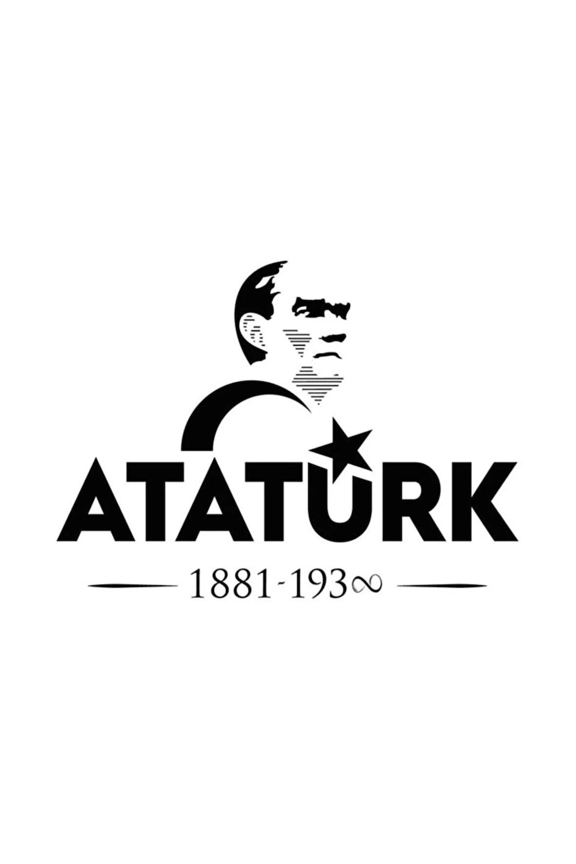 Atatürk Portre, Ay Yıldız, Atatürk Ismi, Tarihli, Oto Sticker, 30x30 Cm