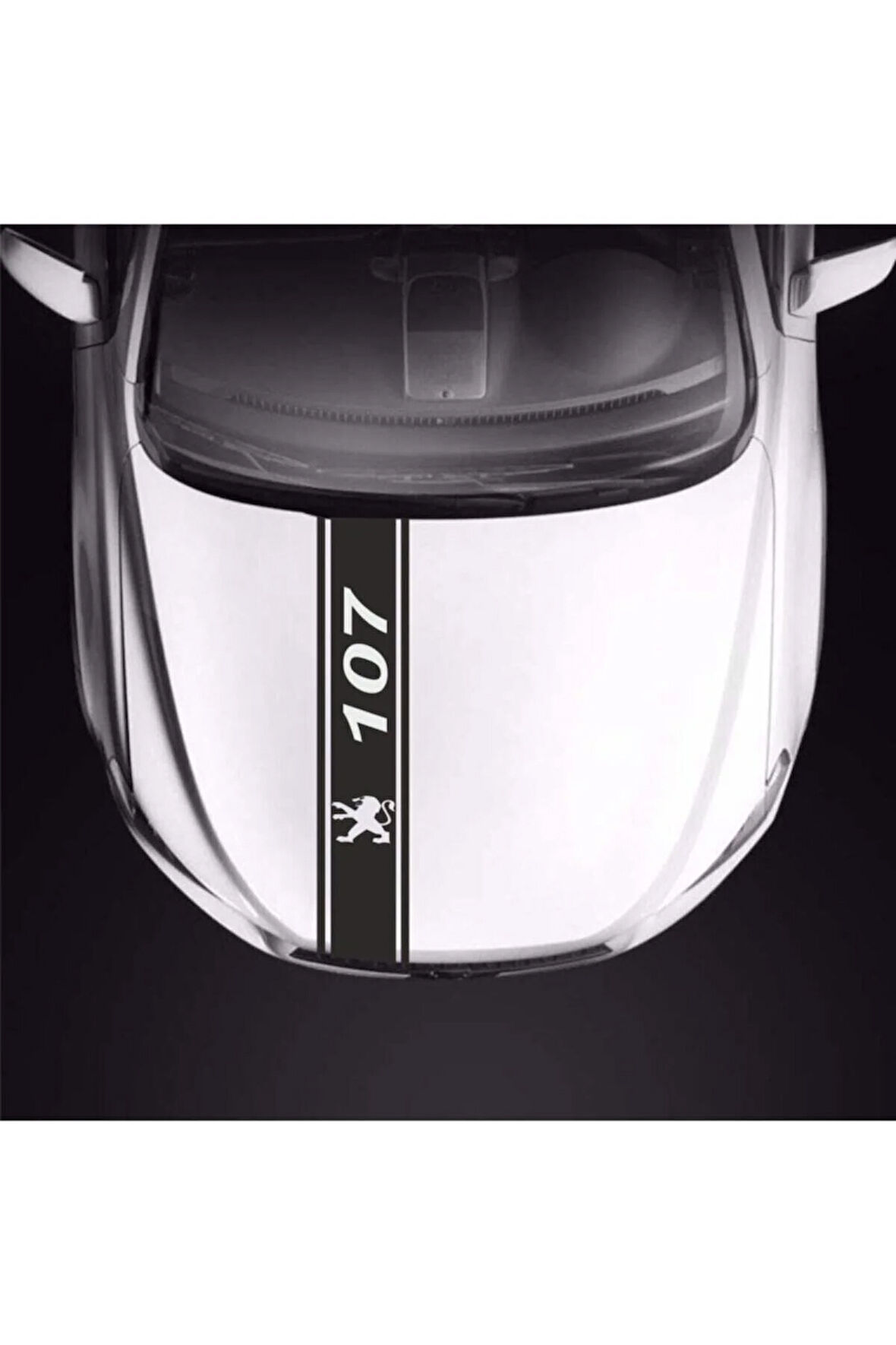 Peugeot 107 İçin özel yeni uyumlu Aksesuar Oto Kaput Şerit özel yeni sticker