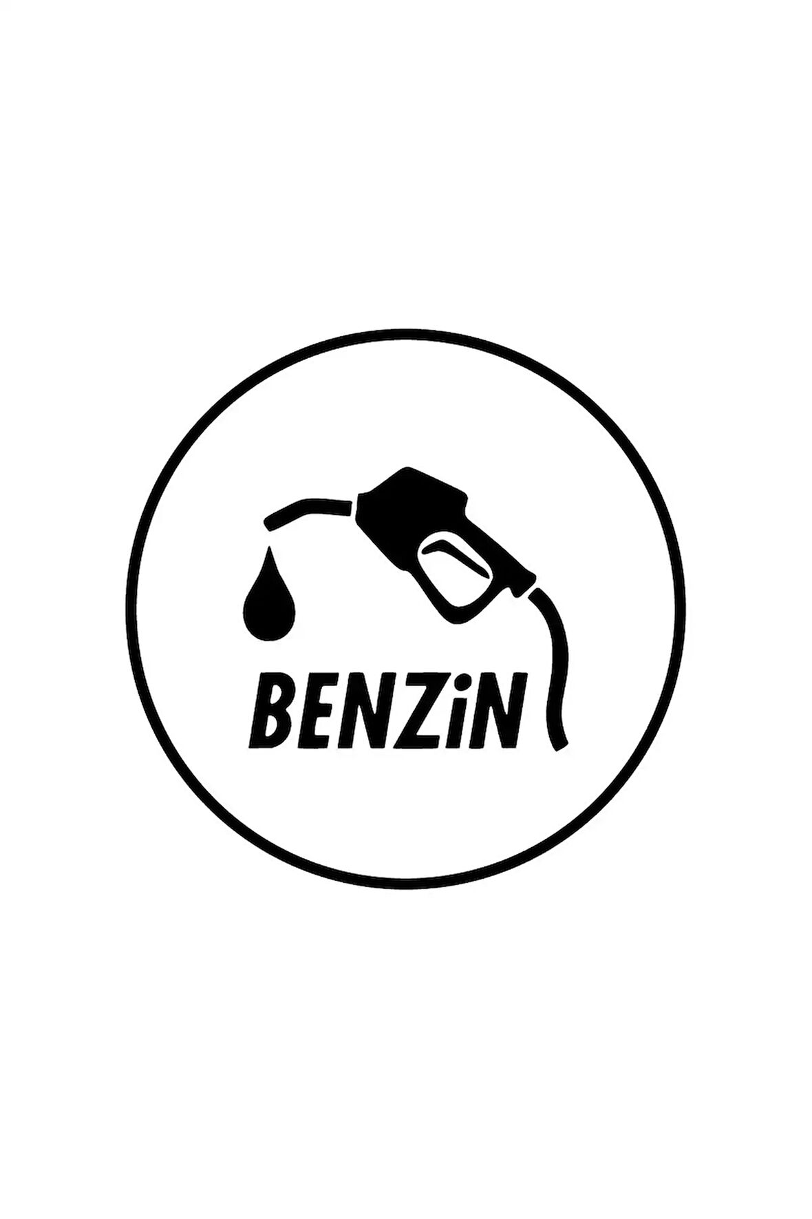 Benzin Depo Kapağı Pompa Sticker (Oto-Motor-Laptop-Duvar-Dekor) 20 x 20 cm