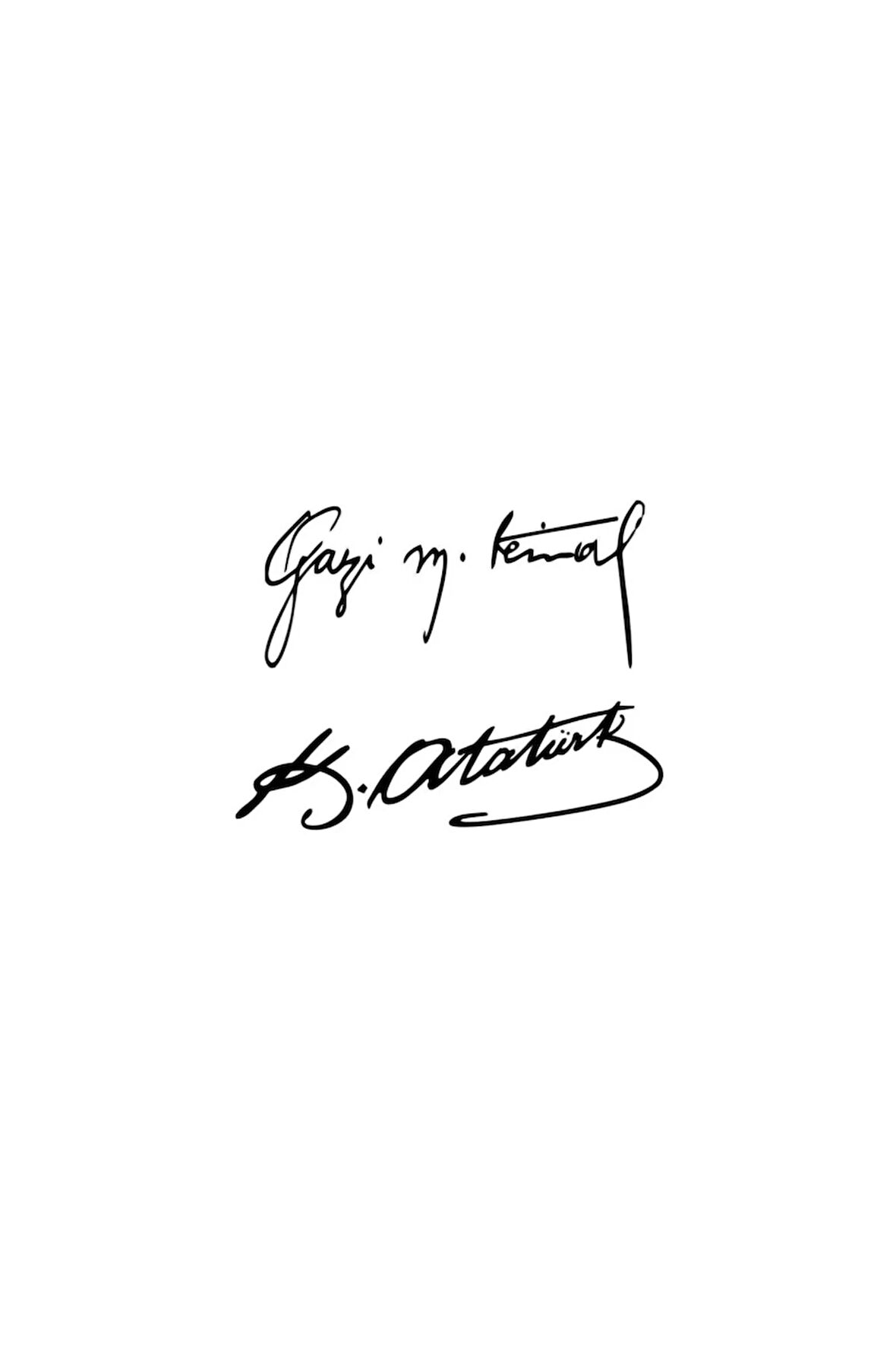 Gazi M.Kemal-K.Atatürk İmza Sticker (Oto-Motor-Laptop-Duvar-Dekor)İ 30 x 14 cm