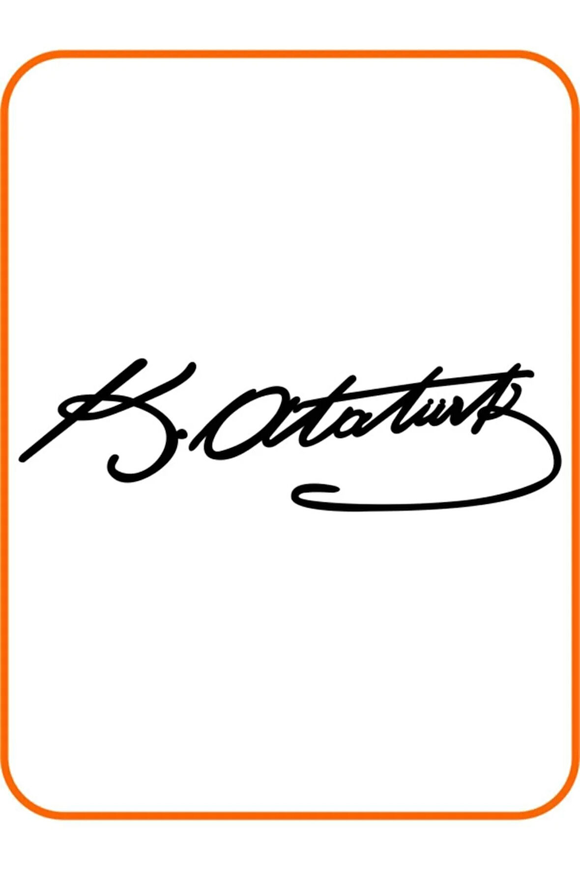 Atatürk Imza Oto Özel Yeni Tasarım sticker Siyah 33*10 Cm