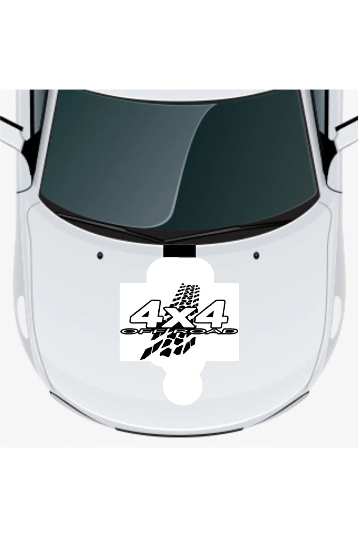 Off Road 4X4 Oto Kaput Sticker 30 X 18 Cm