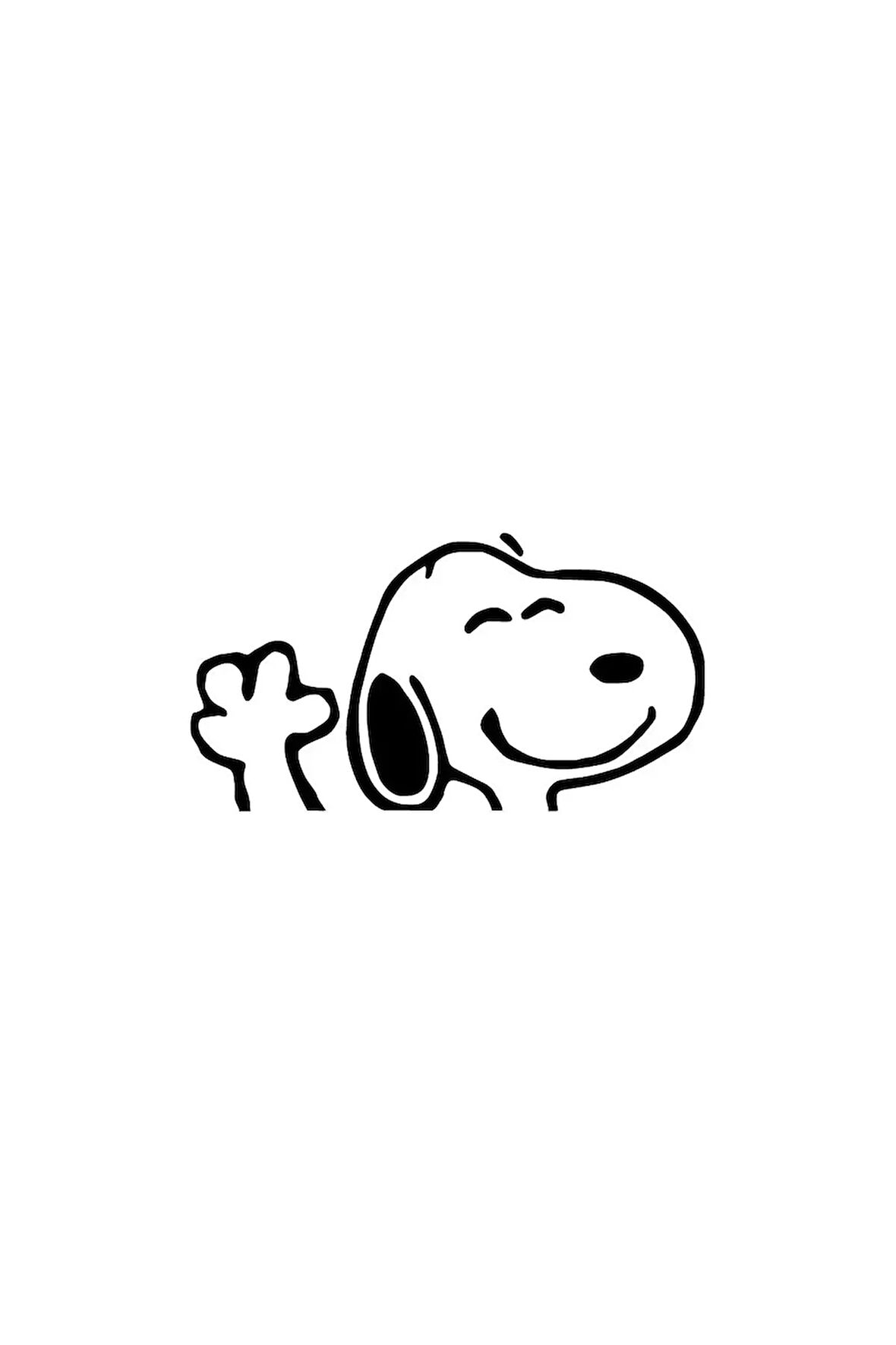 El Sallayan Snoopy Sticker Oto Motor Laptop Duvar Folyo Sticker 30x15 cm