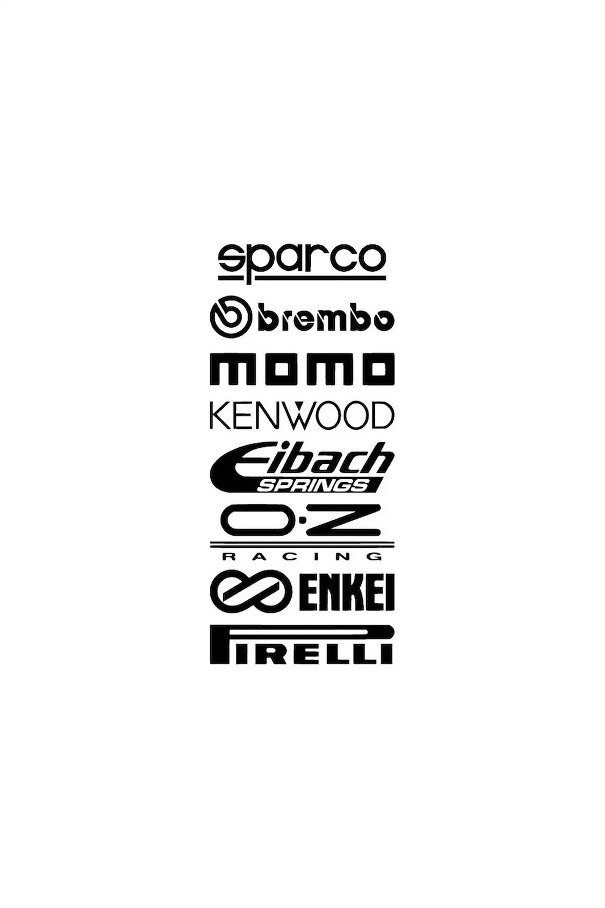 Arka Cam Marka Seti -1 Sticker Oto Motor Laptop Duvar Folyo Sticker 15x30 cm