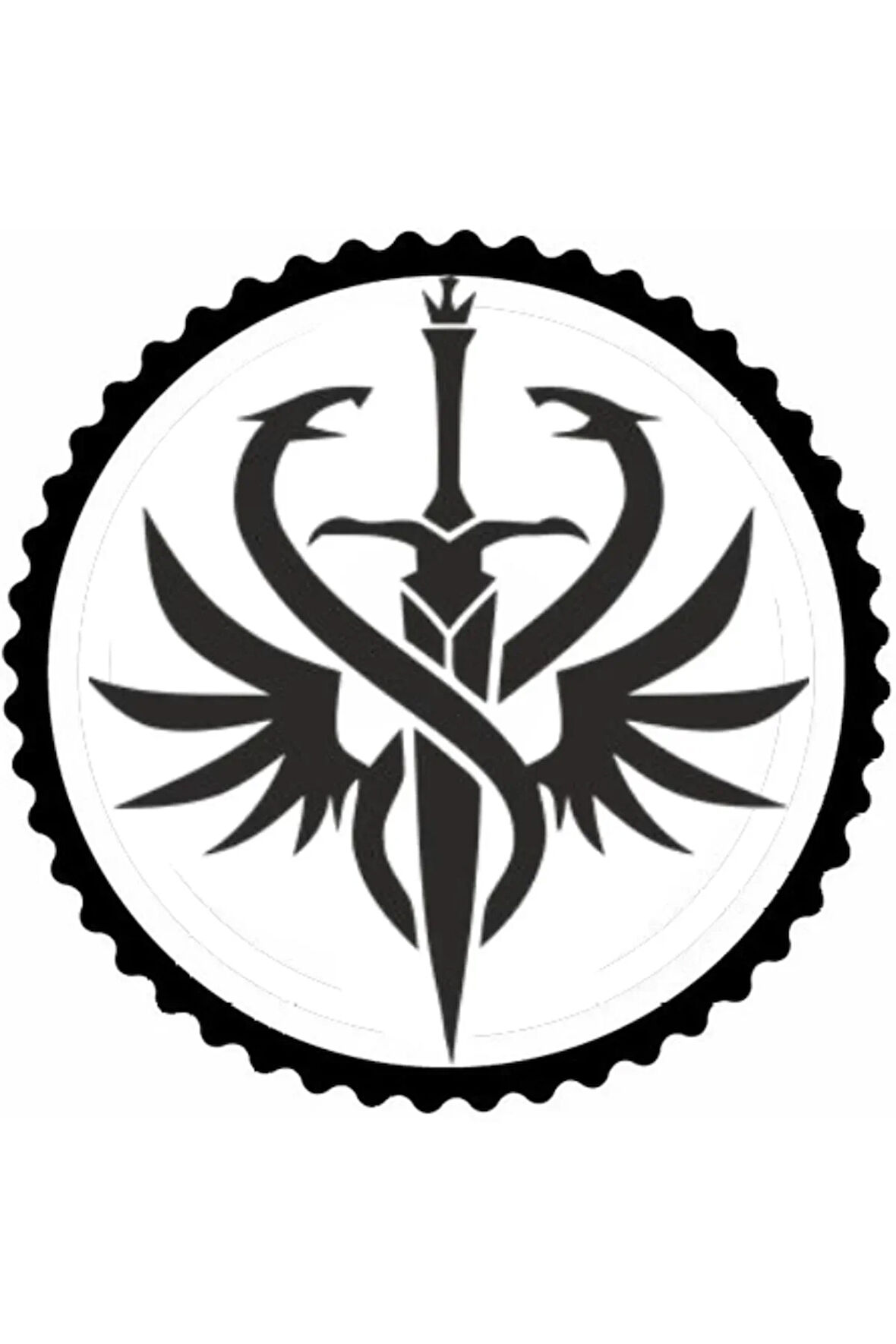 Kılıç Ve Yılan Tasarım Sticker 10 x 10 cm