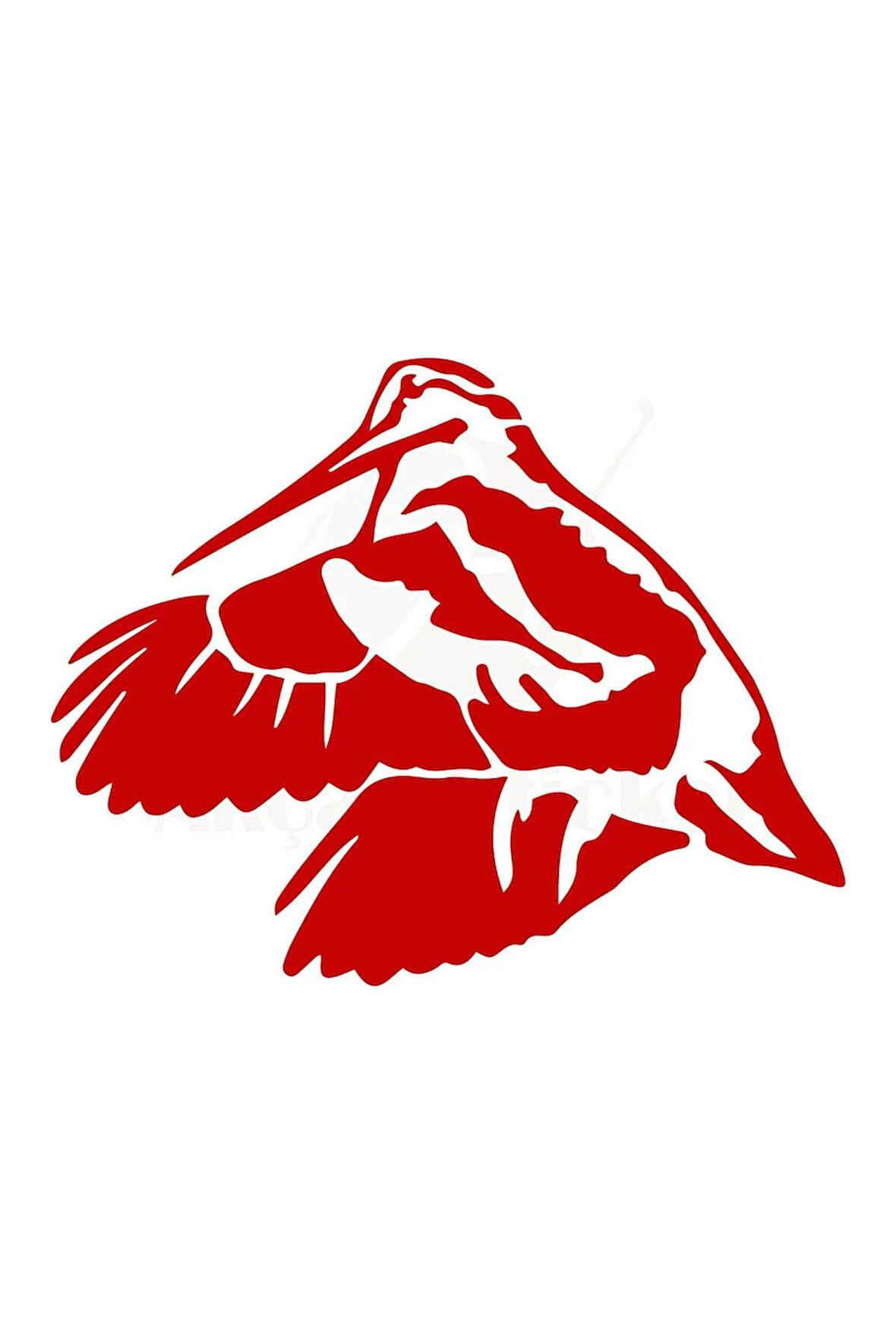 Çulluk Sticker Av Sticker Çulluk Oto Sticker Arma Sticker Kırmızı15cm X 10cm