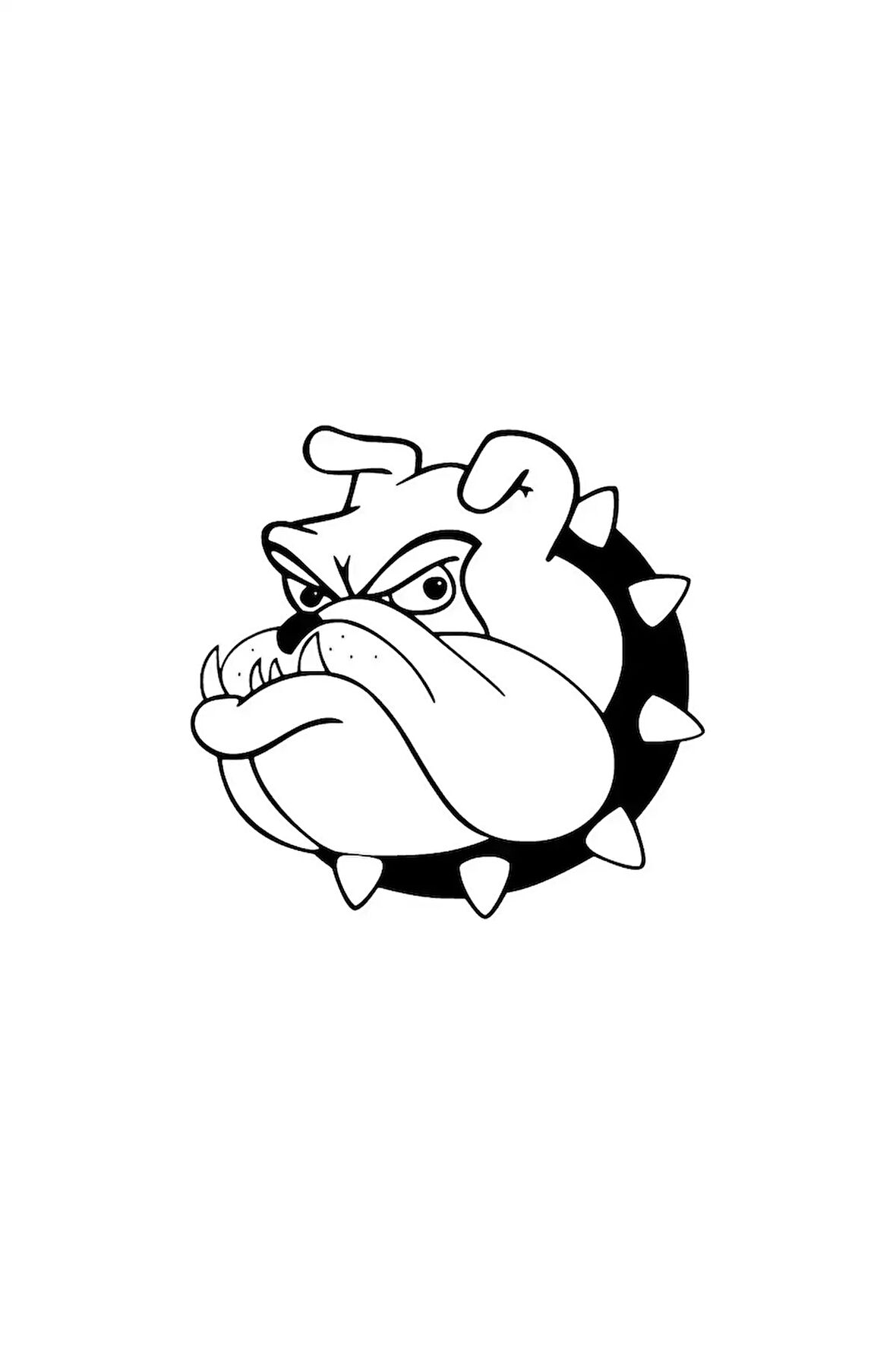 Sinirli Bulldog Sticker Oto Motor Laptop Duvar Folyo Sticker 30x30 cm