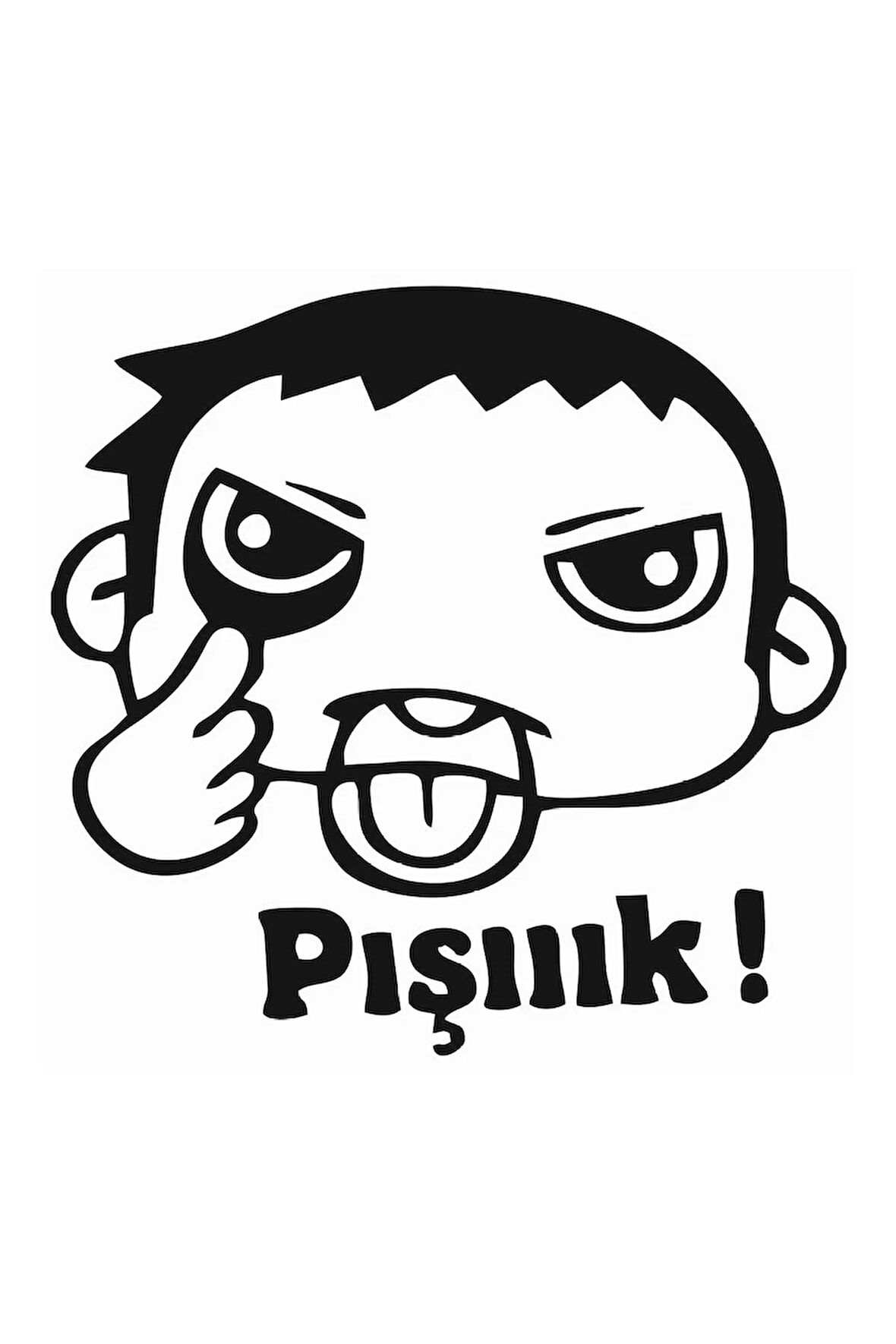 Pışık Yapan Çocuk Sticker 10 X 10 Cm
