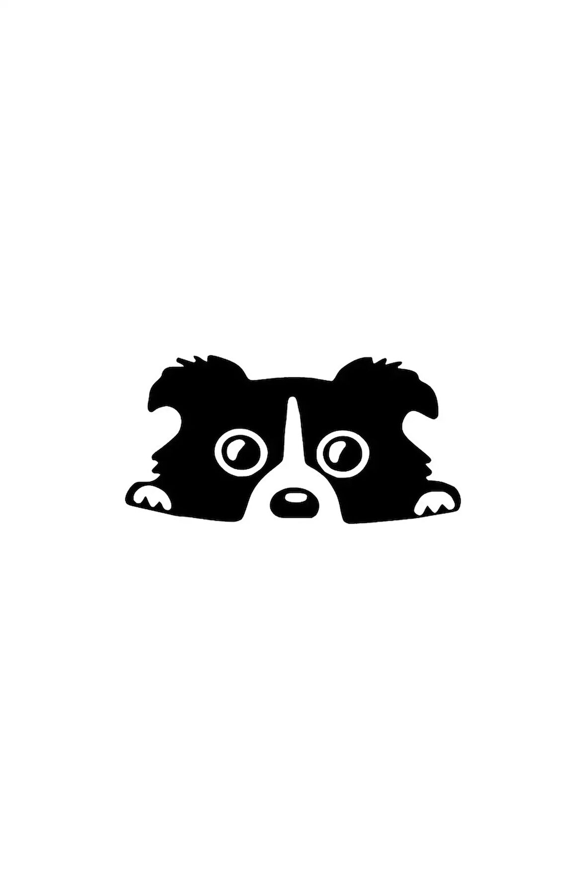 Camdan Bakan Köpek - Araç, Oto, Laptop, Duvar Uyumlu Sticker 20*10 Cm