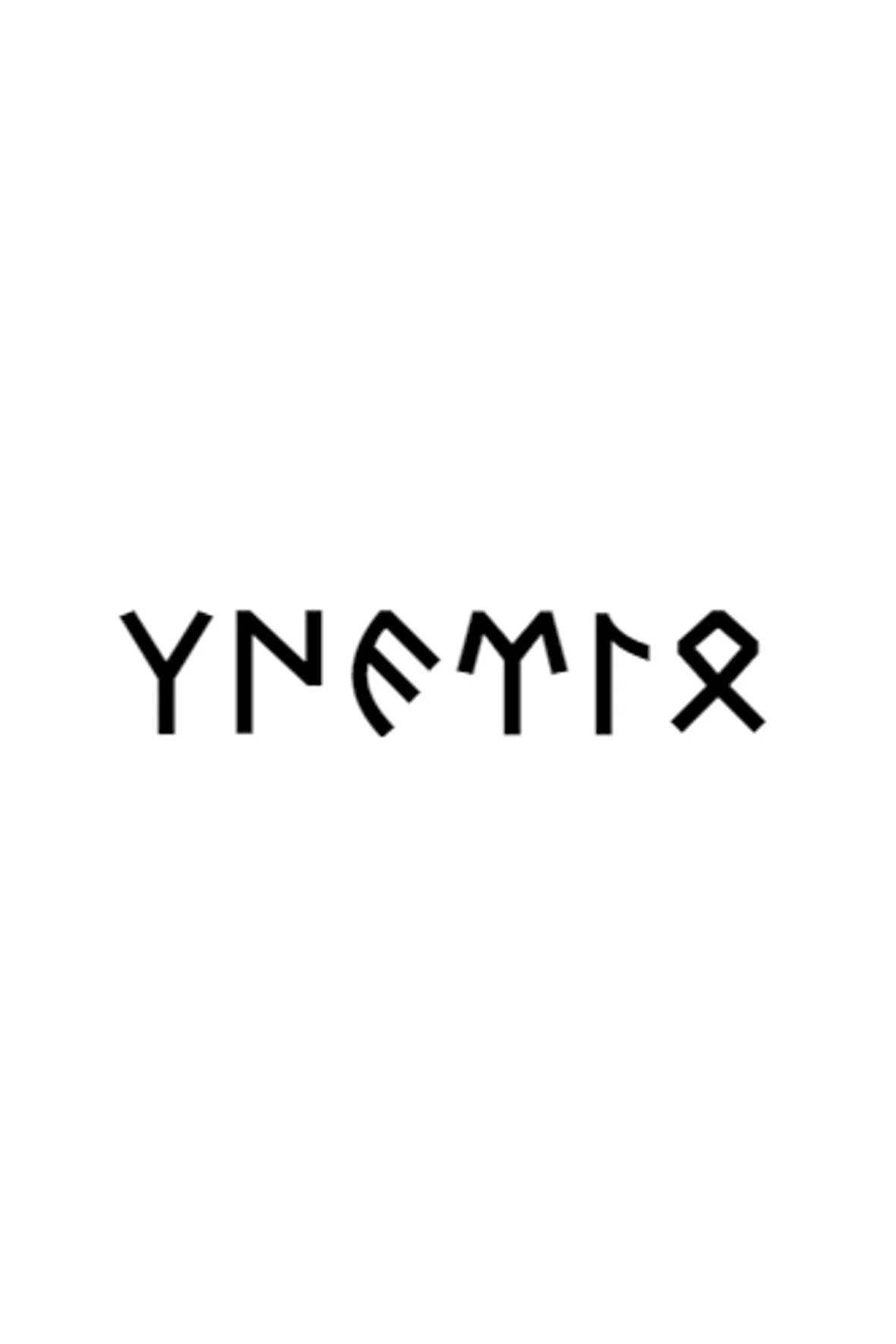 Göktürkçe BİRGÜL İsmi Yazı Sticker Yükseklik 5 Cm