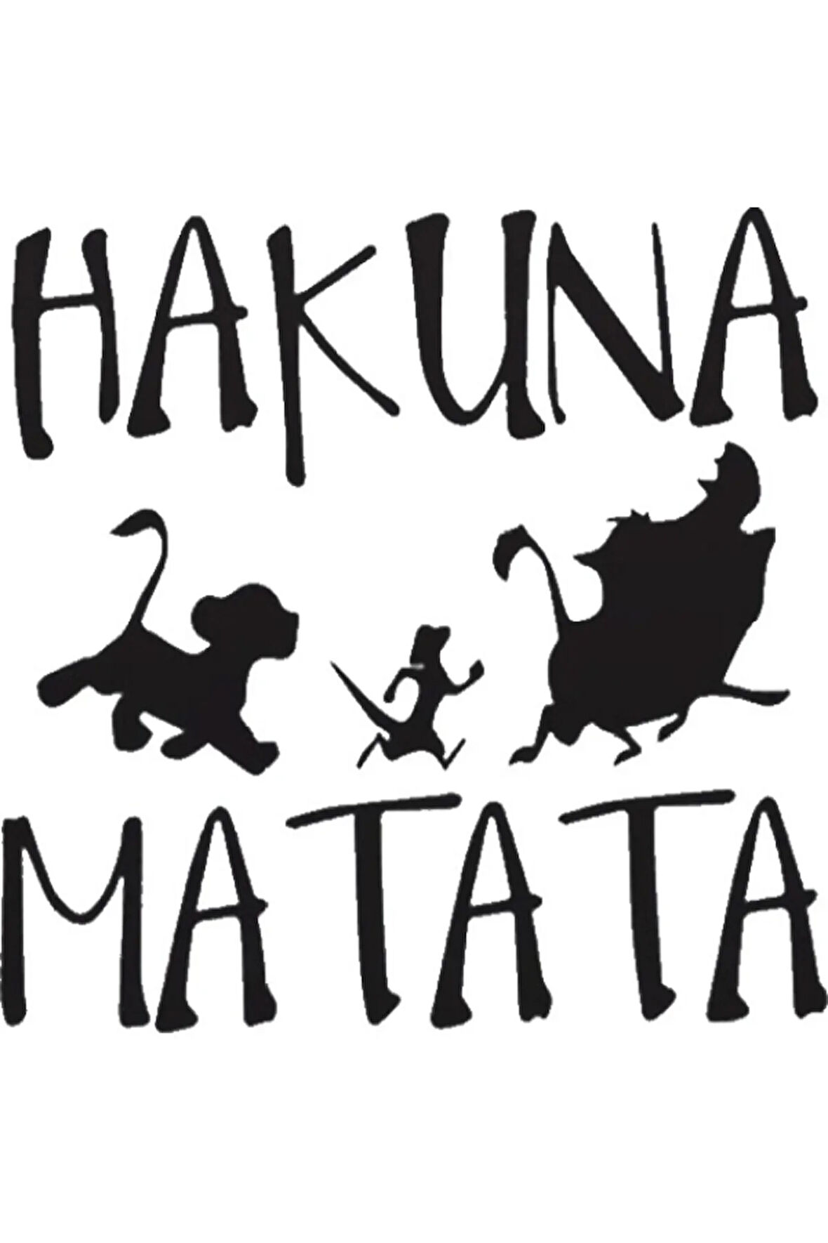 Hakuna Matata Yazı Sticker 10 x 10 cm