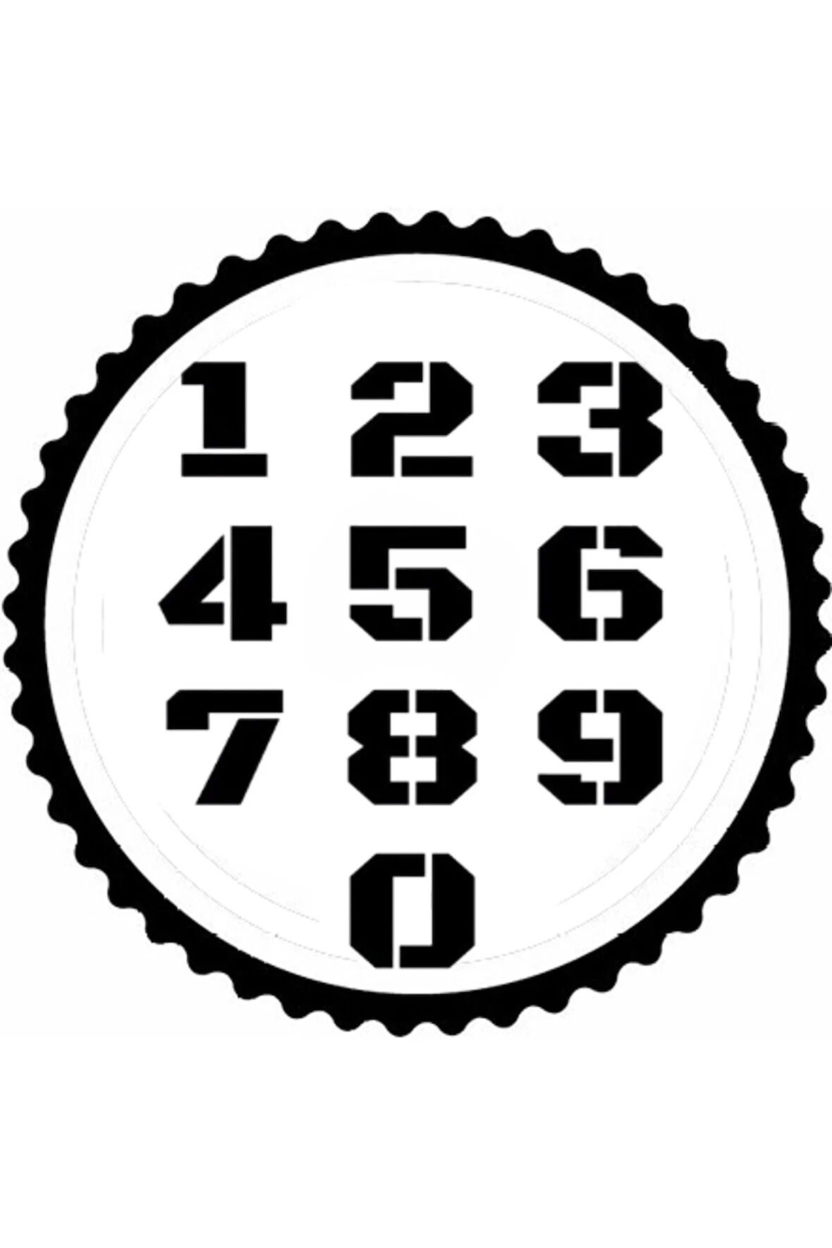 Telefon Tuşları Tasarım Sticker 10 x 10 cm