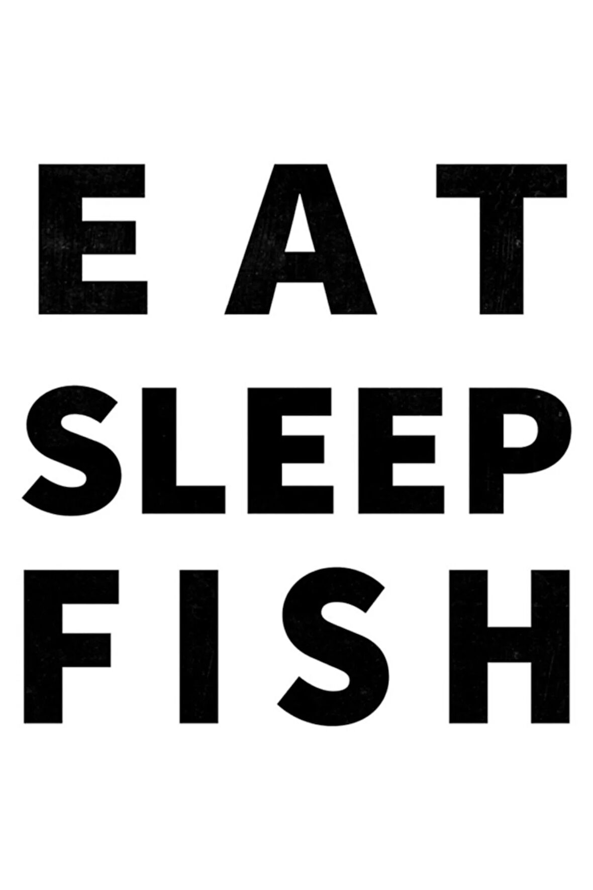 Eat Sleep Fısh Yazı Sticker (Oto-Motor-Laptop-Duvar-Dekor) 10 x 10 cm