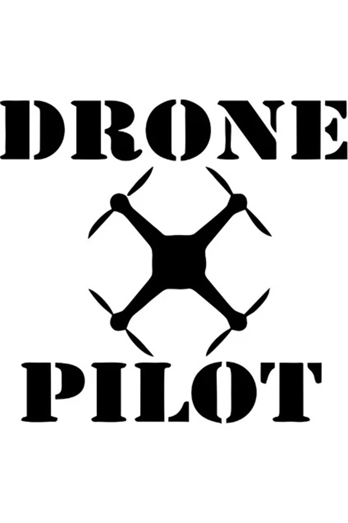 Dron Pilot Logo (Oto-Motor-Vitrin-Dekor) Sticker 30 x 39 cm