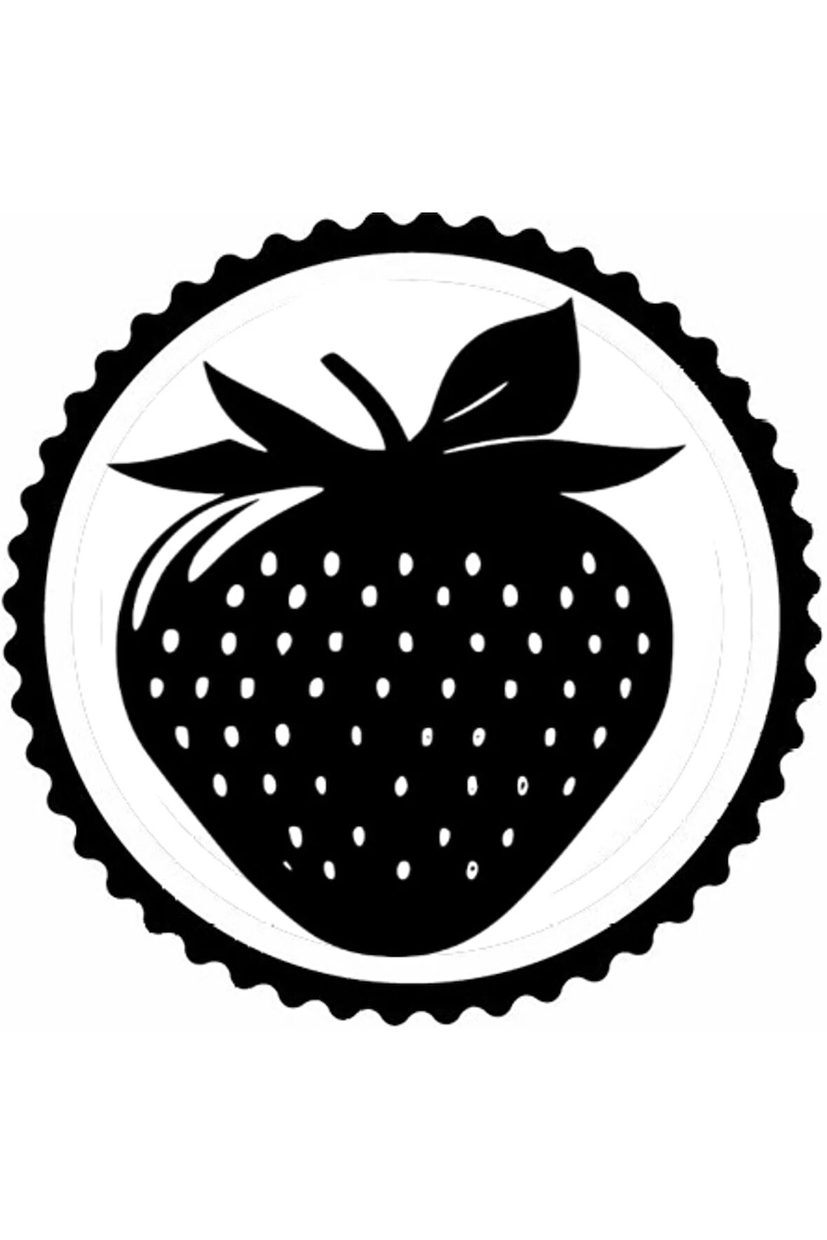 Çilek Tasarım Sticker 10 x 10 cm