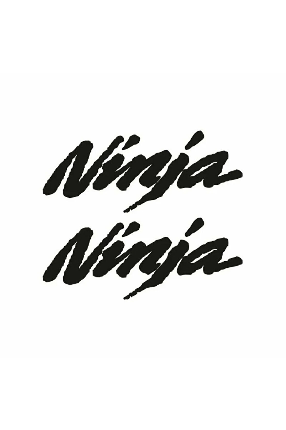 Ninja Yazı Motosiklet Sticker 2 Adet 15 X 6 Cm