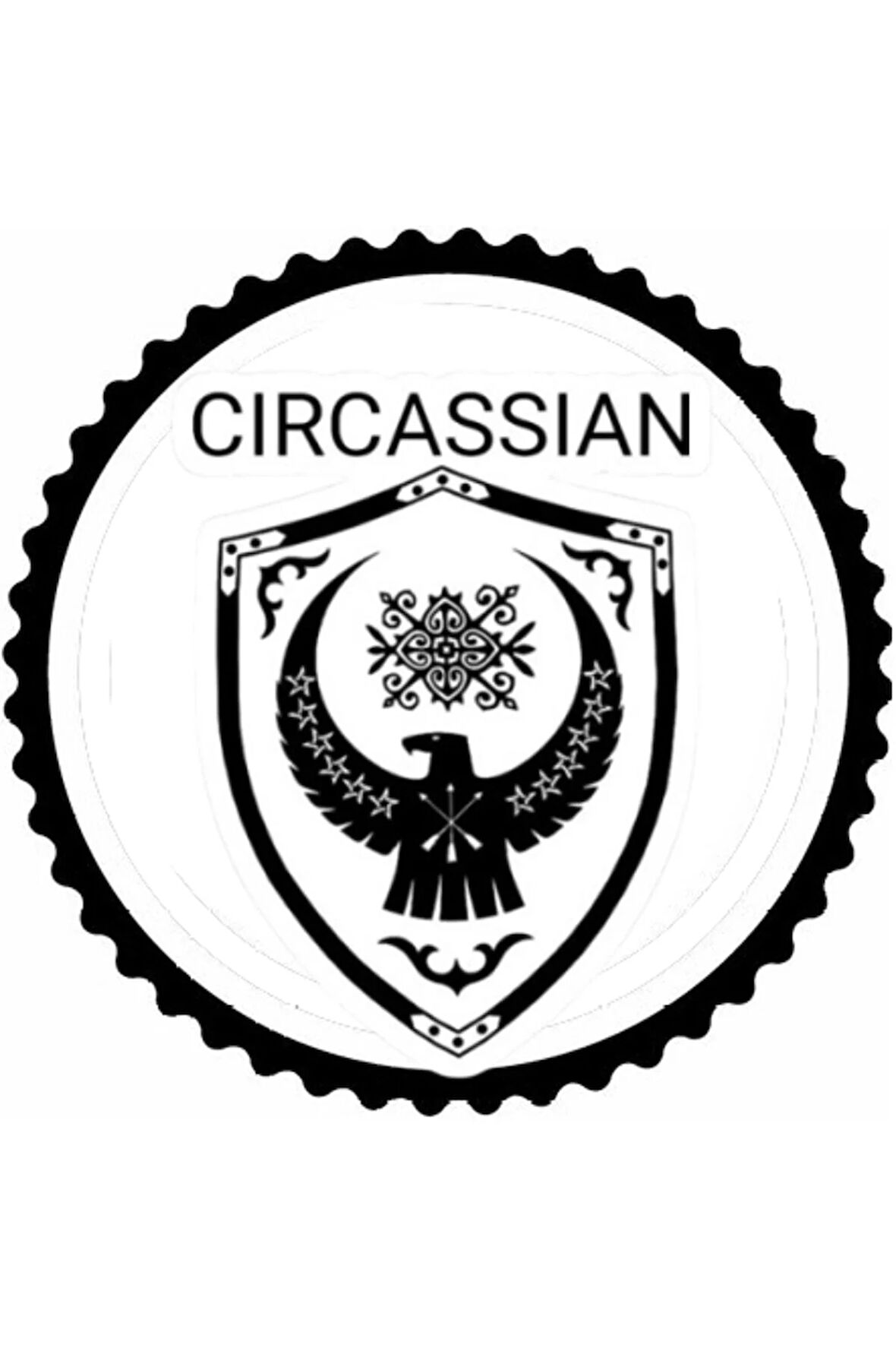 Kafkas Sembolleri Tasarım 21.Model Sticker 10 x 10 cm