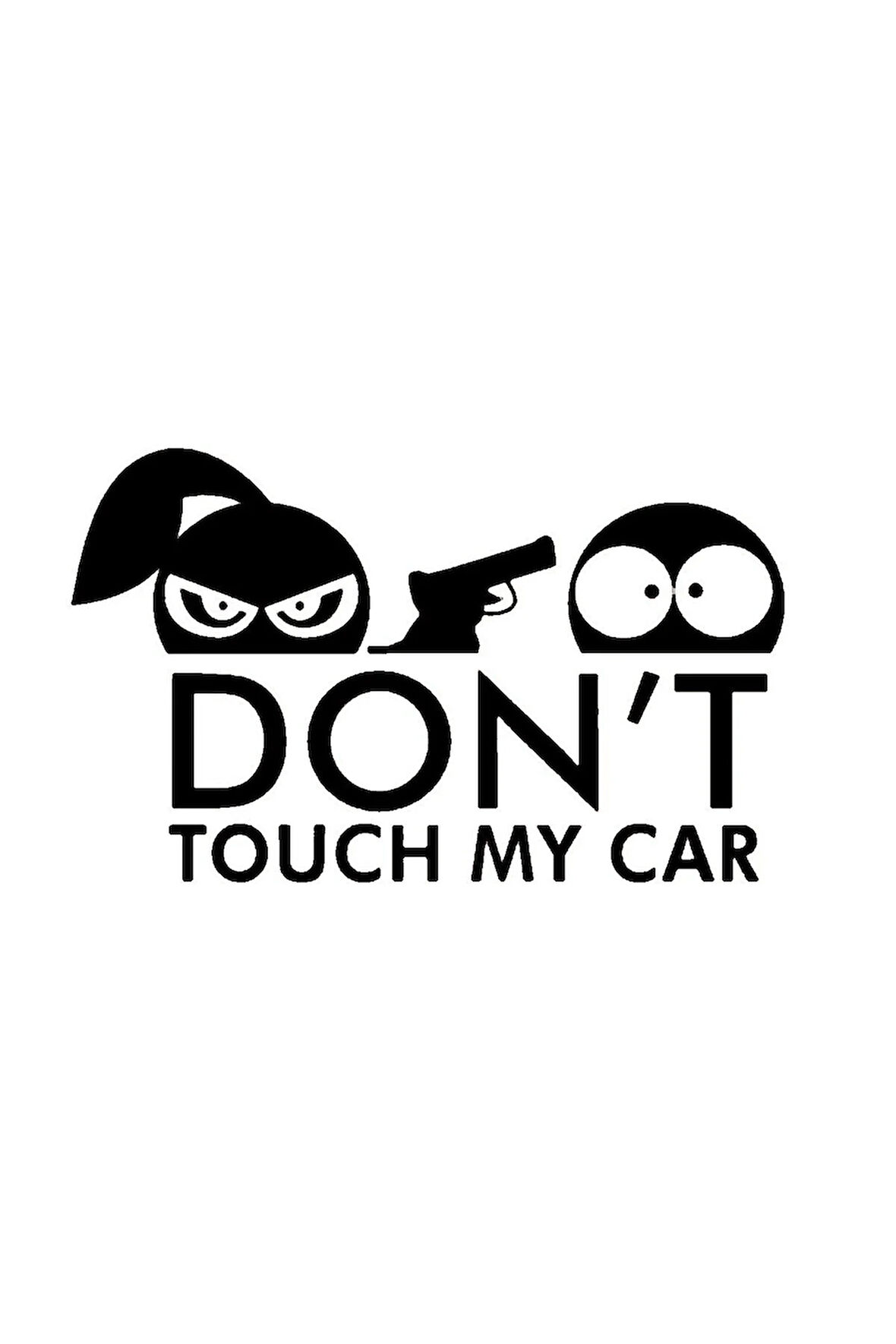 Arabama Dokunma İngilizce Sticker (Oto-Motor-Laptop-Duvar-Dekor) 10 x 6 cm