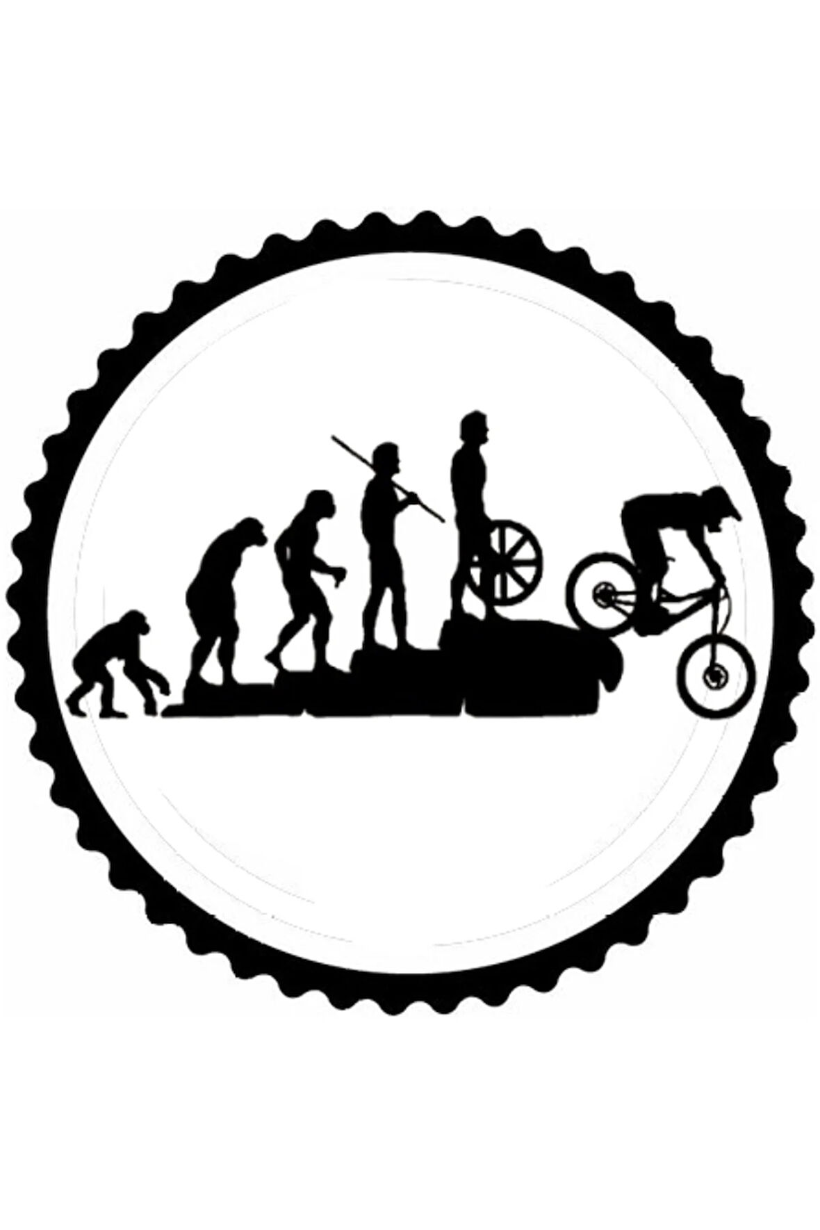 İnsanlığın Gelişimi Tasarım Sticker 10 x 10 cm
