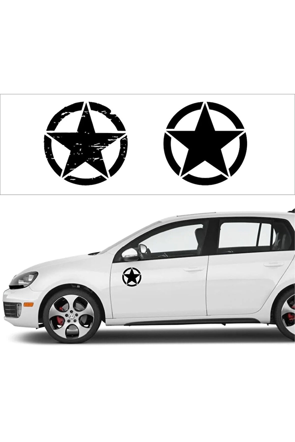 Off Road Us Army Star Askeri Yıldız Sticker Set 2 Adet 15 x 15 Cm