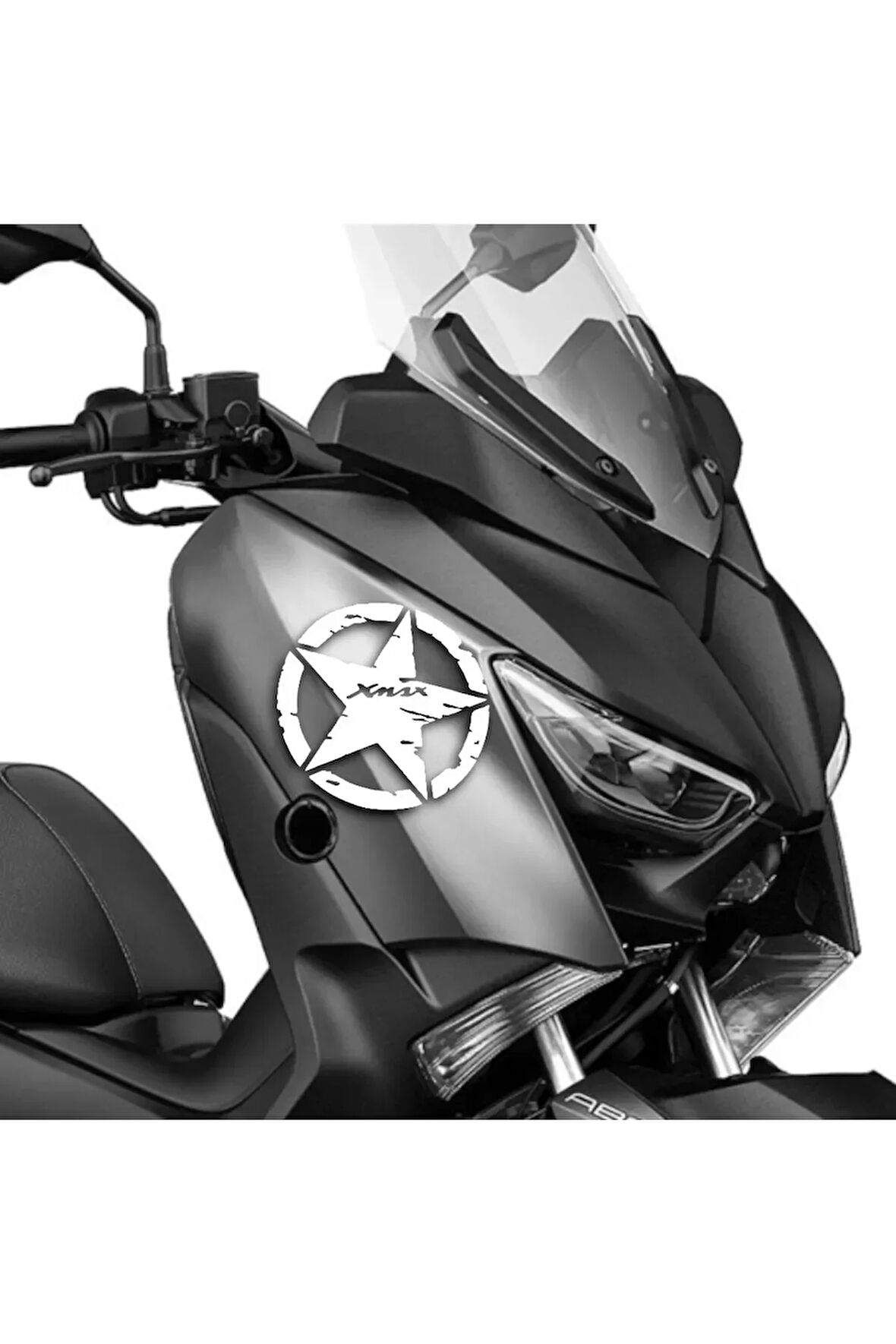 Yamaha Xmax Yıldız Sticker Etiket Beyaz 2 Adet