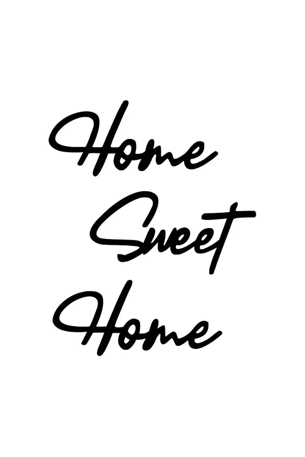 Home Sweet Home Sticker Oto Motor Laptop Duvar Folyo Sticker 30x36 Cm