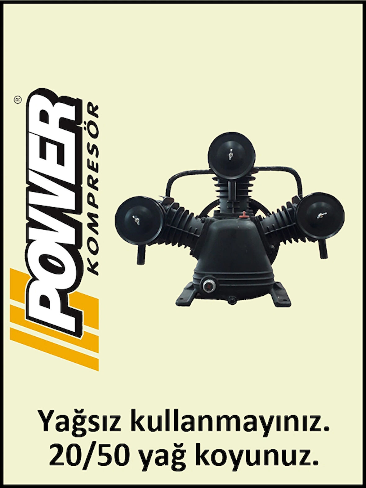 POWER V-3065 200 Litre Kompresör Kafası