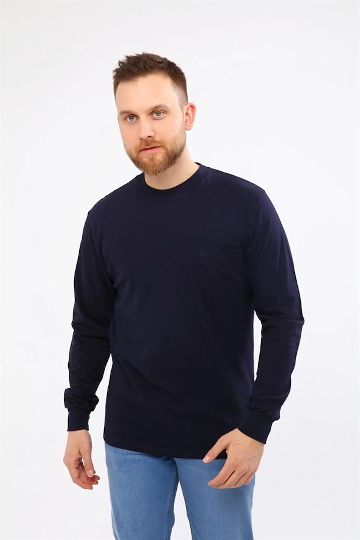 20/10 İplik O yaka Lacivert sweat Unisex