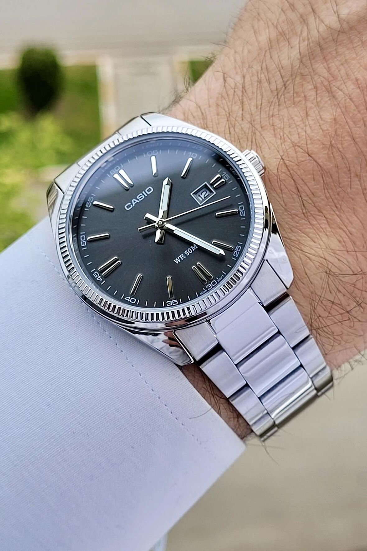 Casio CSISTE4 Rakamları Gümüş Renk Hediye Paketli Erkek Kol Saati