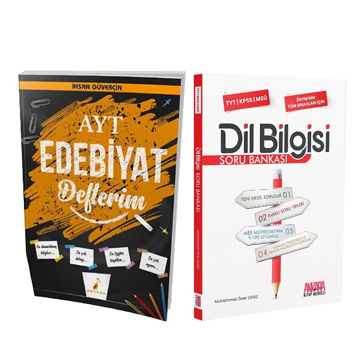 Pelikan AYT Edebiyat Defterim ve AKM Dil Bilgisi Soru Bankası Seti 2 Kitap
