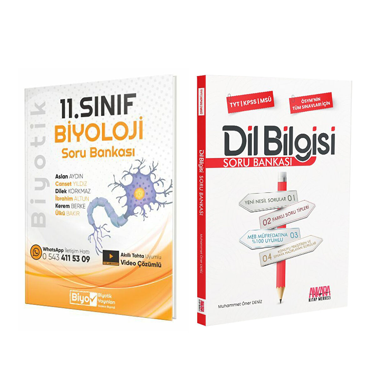 Biyotik 11.Sınıf Biyoloji ve AKM Dil Bilgisi Soru Bankası Seti 2 Kitap