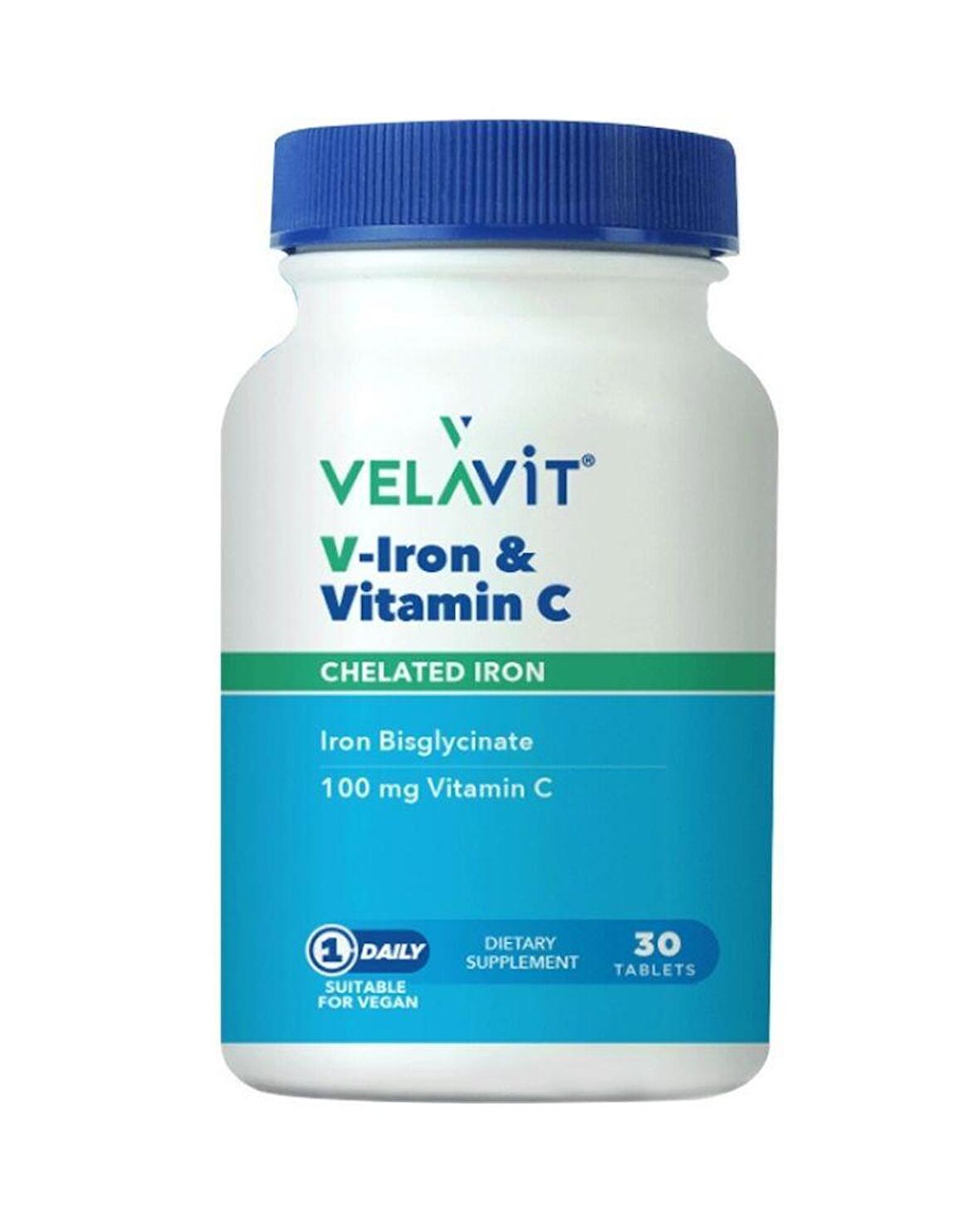 Velavit V-İron & Vitamin C İçeren Takviye Edici Gıda 30 Tablet