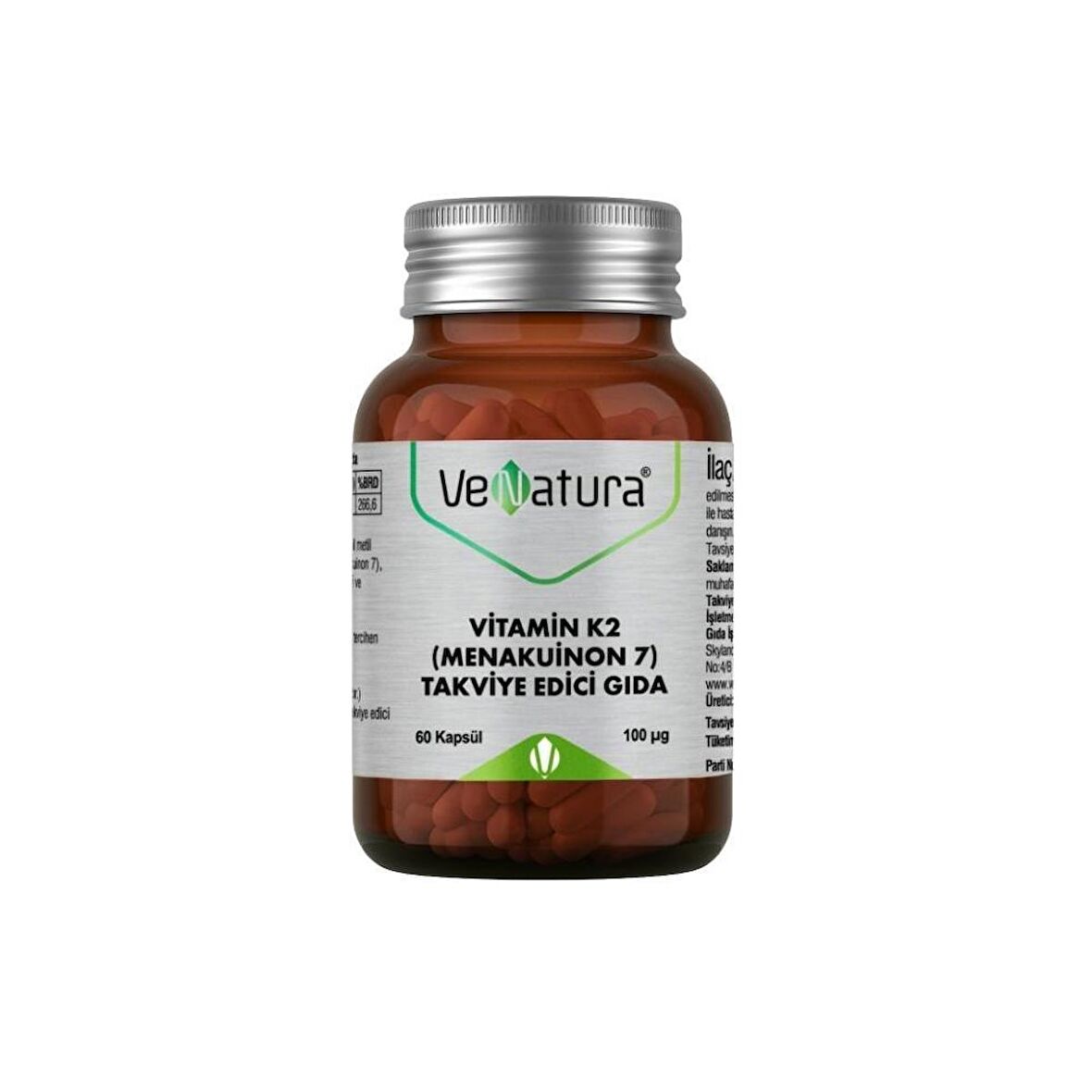 Vitamin K2 (Menakuinon 7) İçeren Takviye Edici Gıda 60 Kapsül