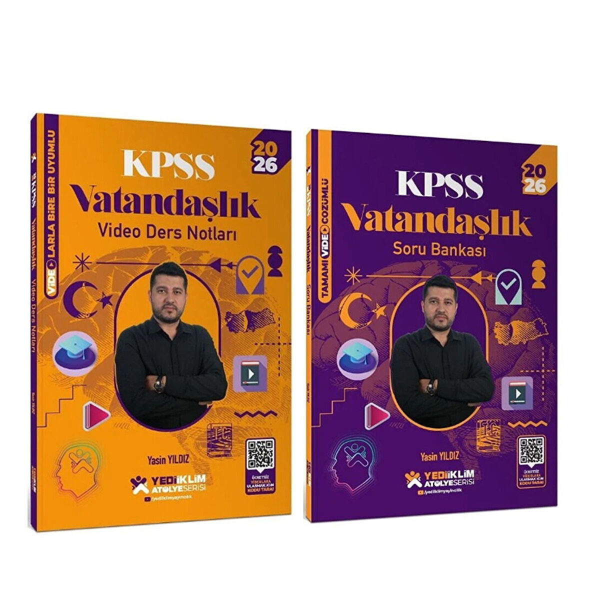 Yediiklim Yayınları 2026 KPSS Vatandaşlık Atölye Video Ders Notları ve Soru Bankası Seti 2 Kitap